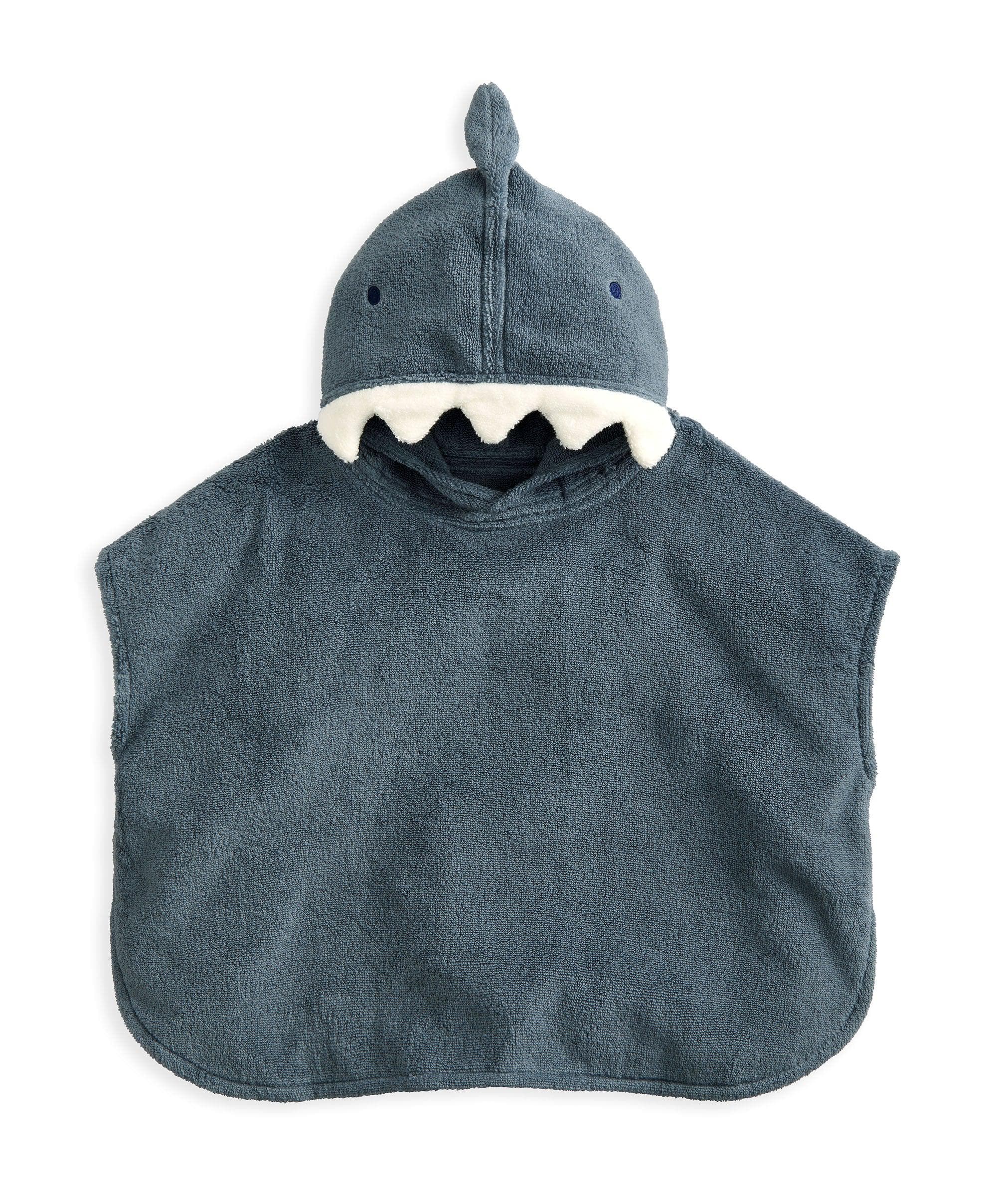 3D Fin Towelling Poncho - Blue - Image 2