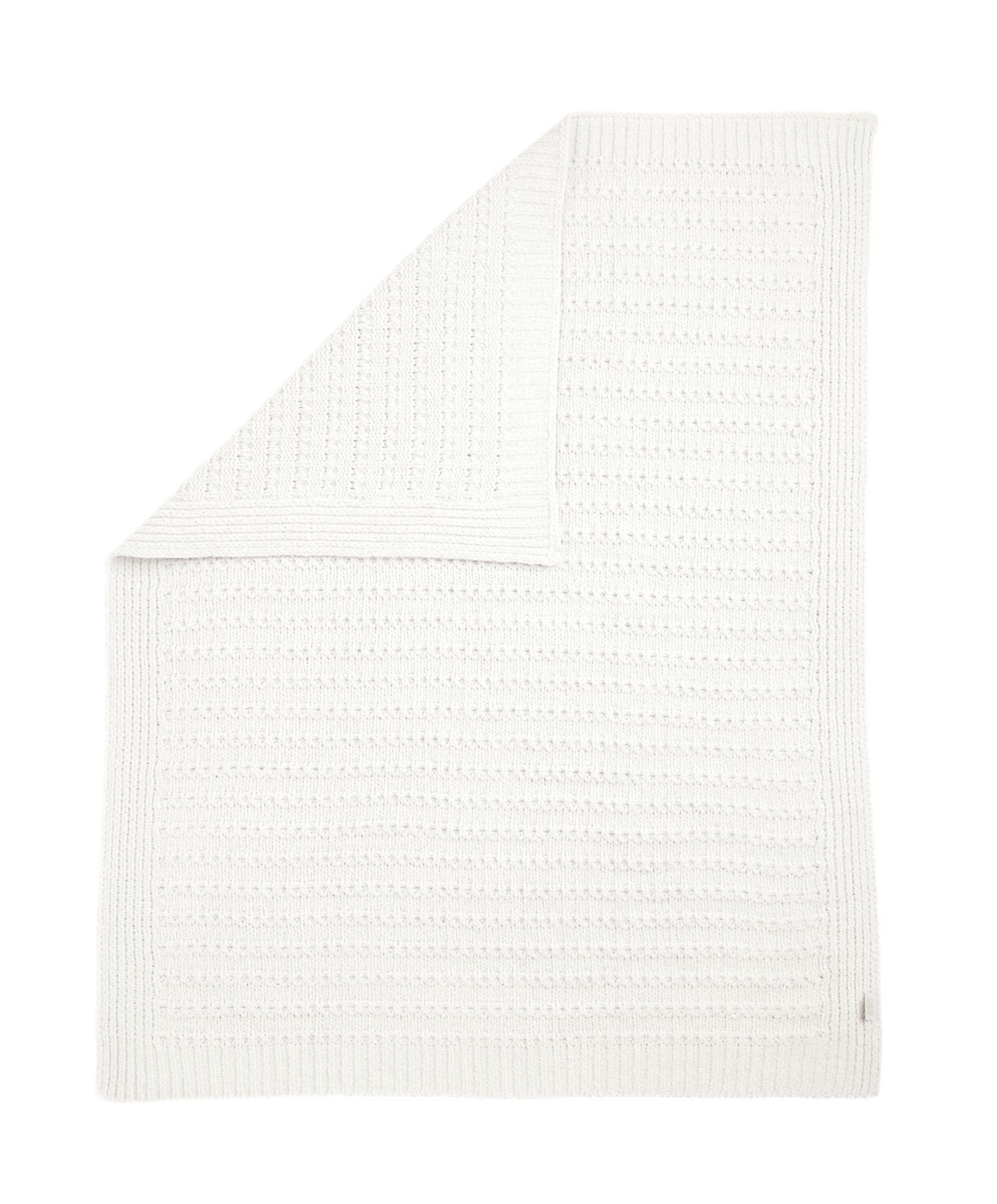 Chenille Blanket - White Stripe - Image 3