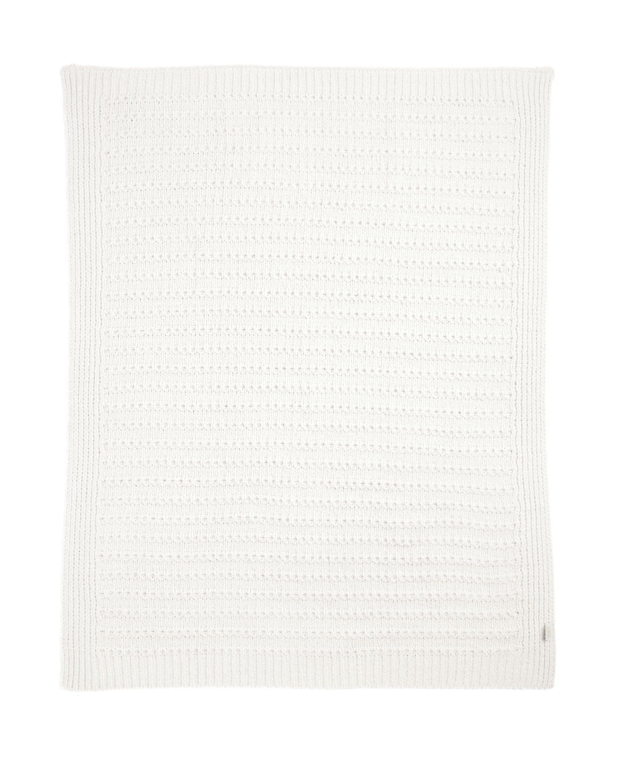 Chenille Blanket - White Stripe - Image 4