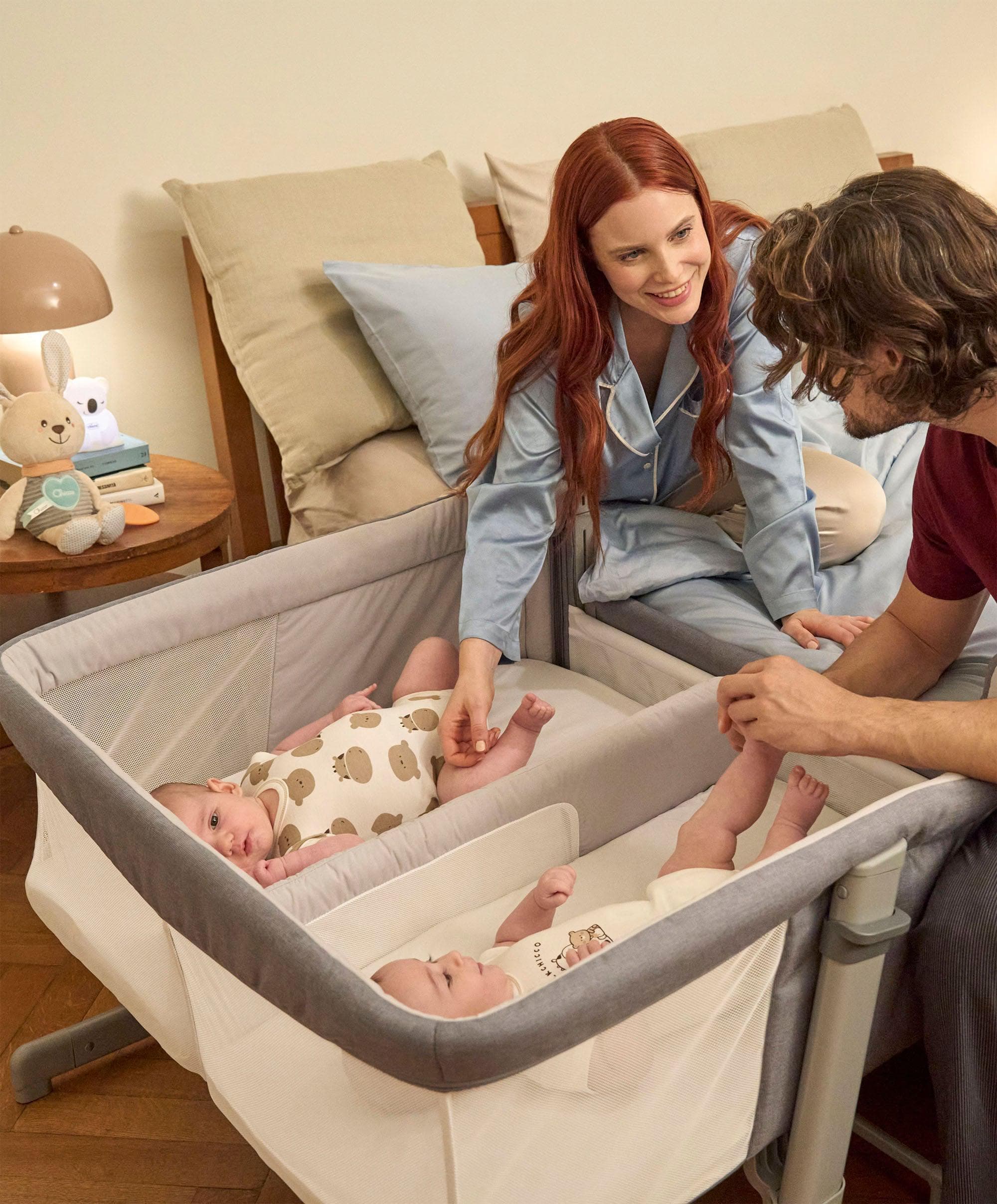 Chicco Next2Me Twins  Bedside Crib – Magnet Grey - Image 6