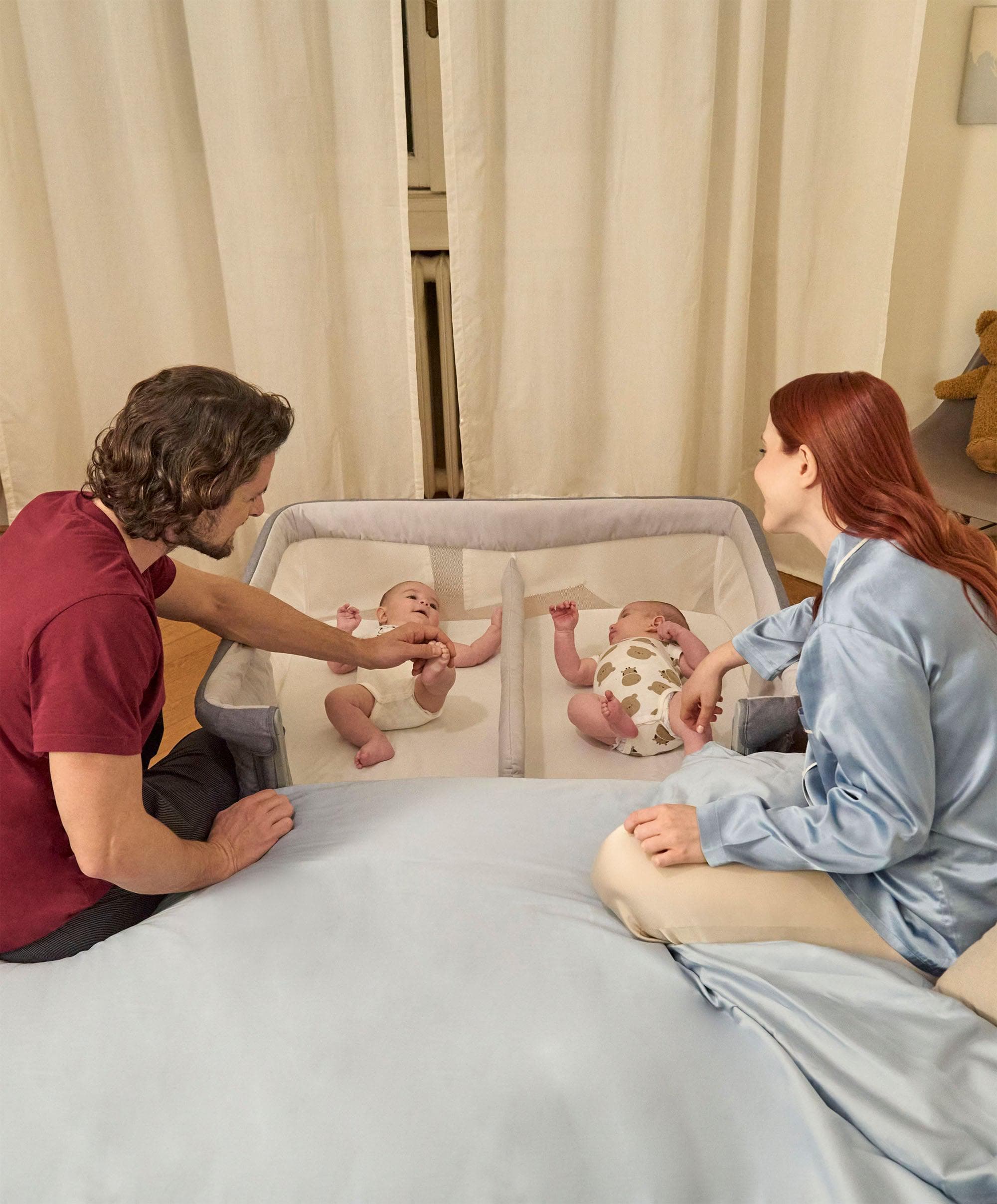 Chicco Next2Me Twins  Bedside Crib – Magnet Grey - Image 7