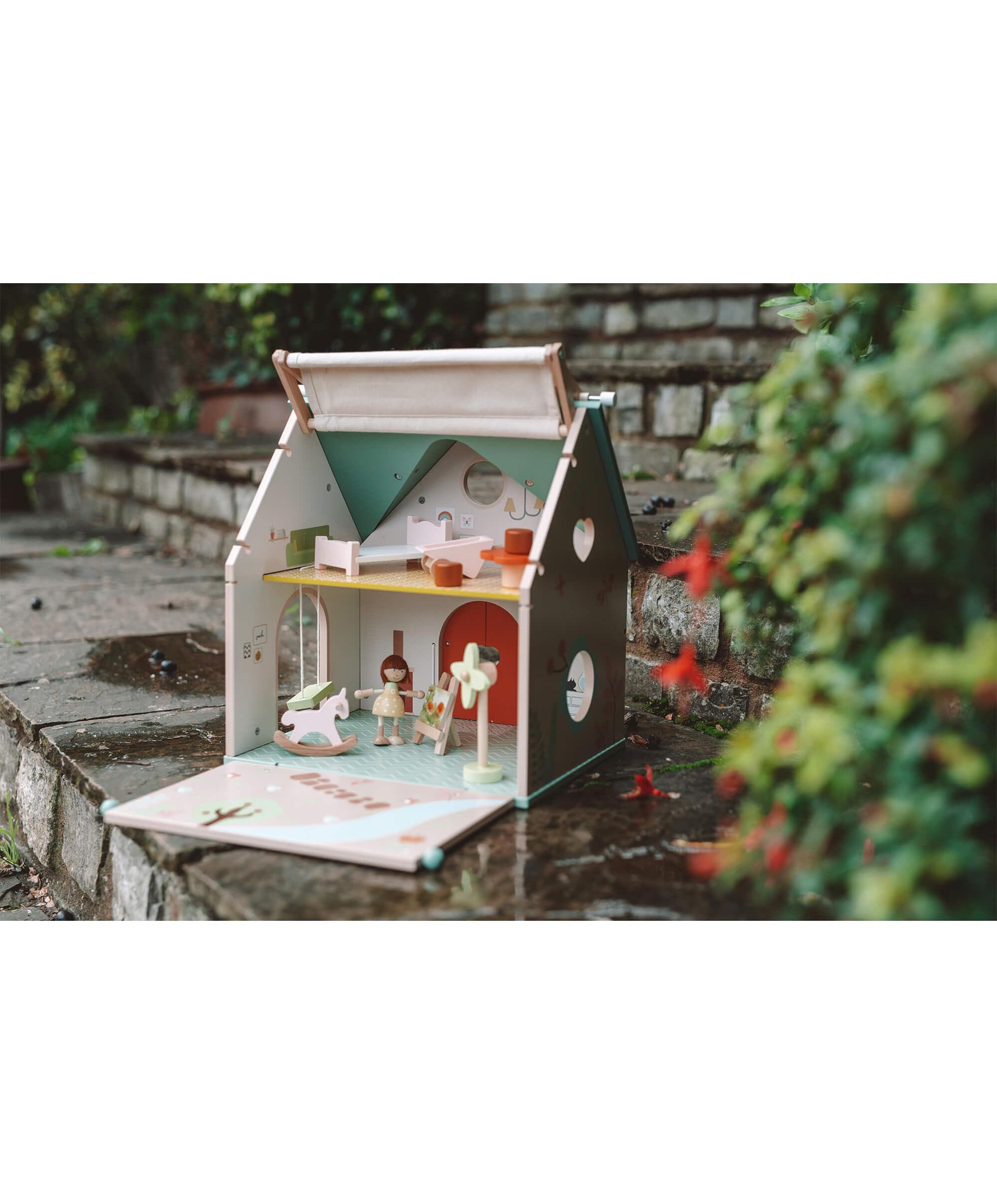 Classic World Wooden Flower Cottage Playhouse Toy - Image 3