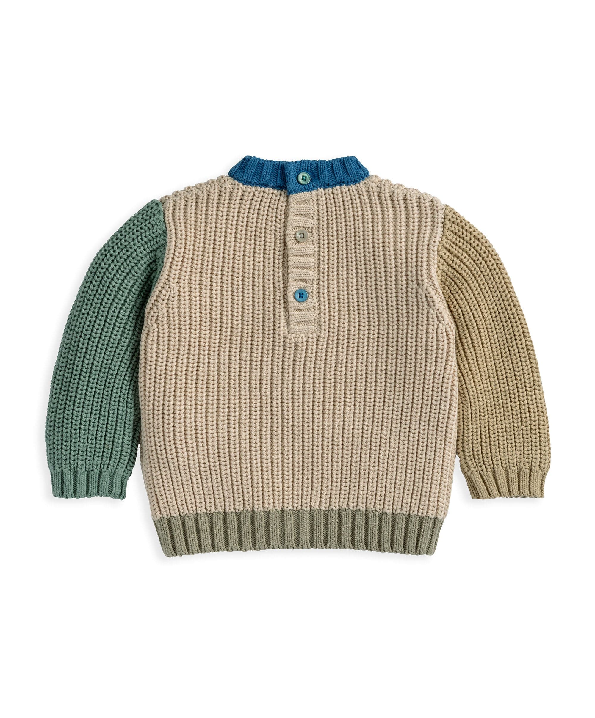 Knitted Colour Block Jumper - Image 4