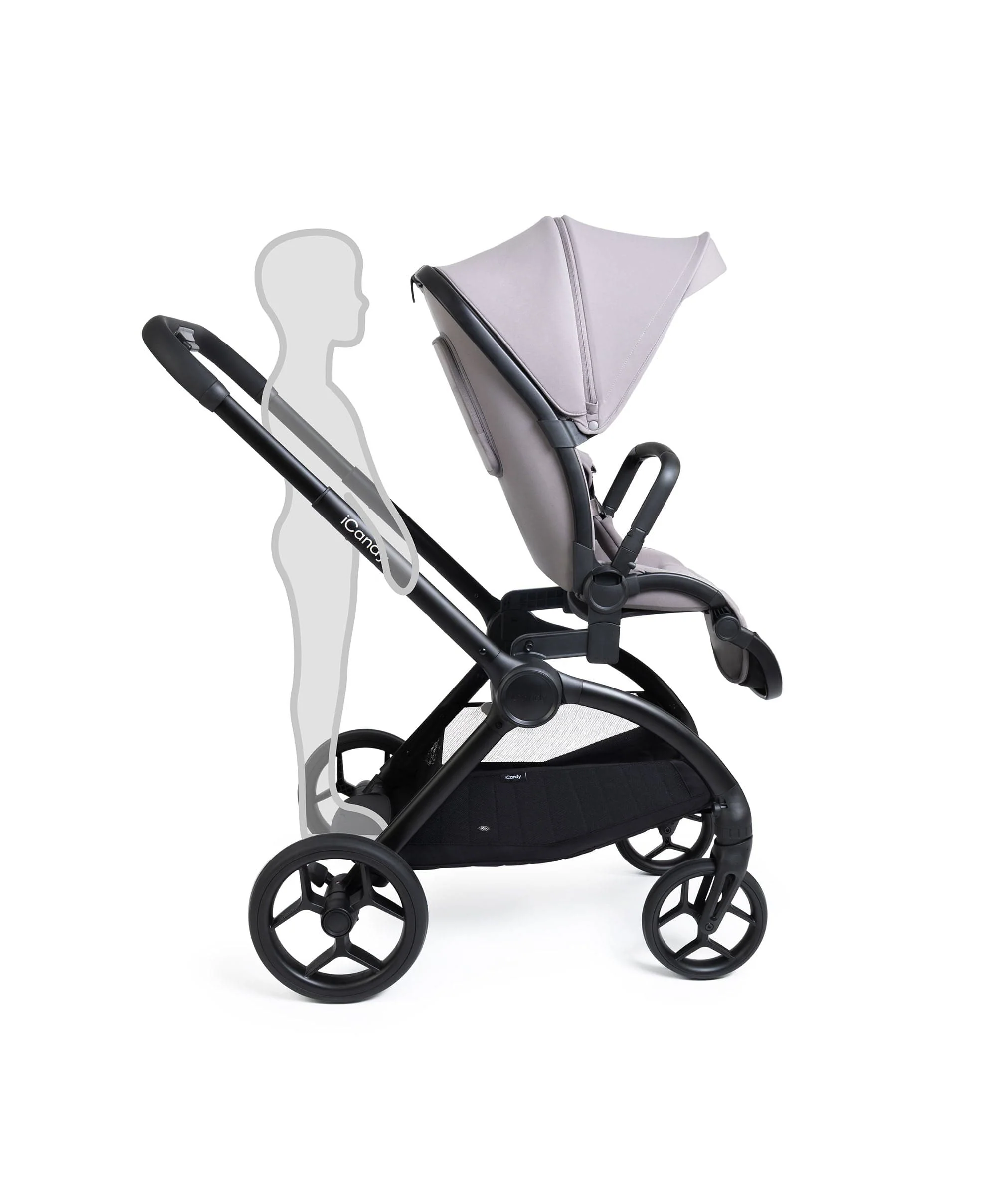 iCandy Core 2 Pushchair Bundle With Cybex Cloud T+ Car Seat & Base - Storm Grey - Image 4