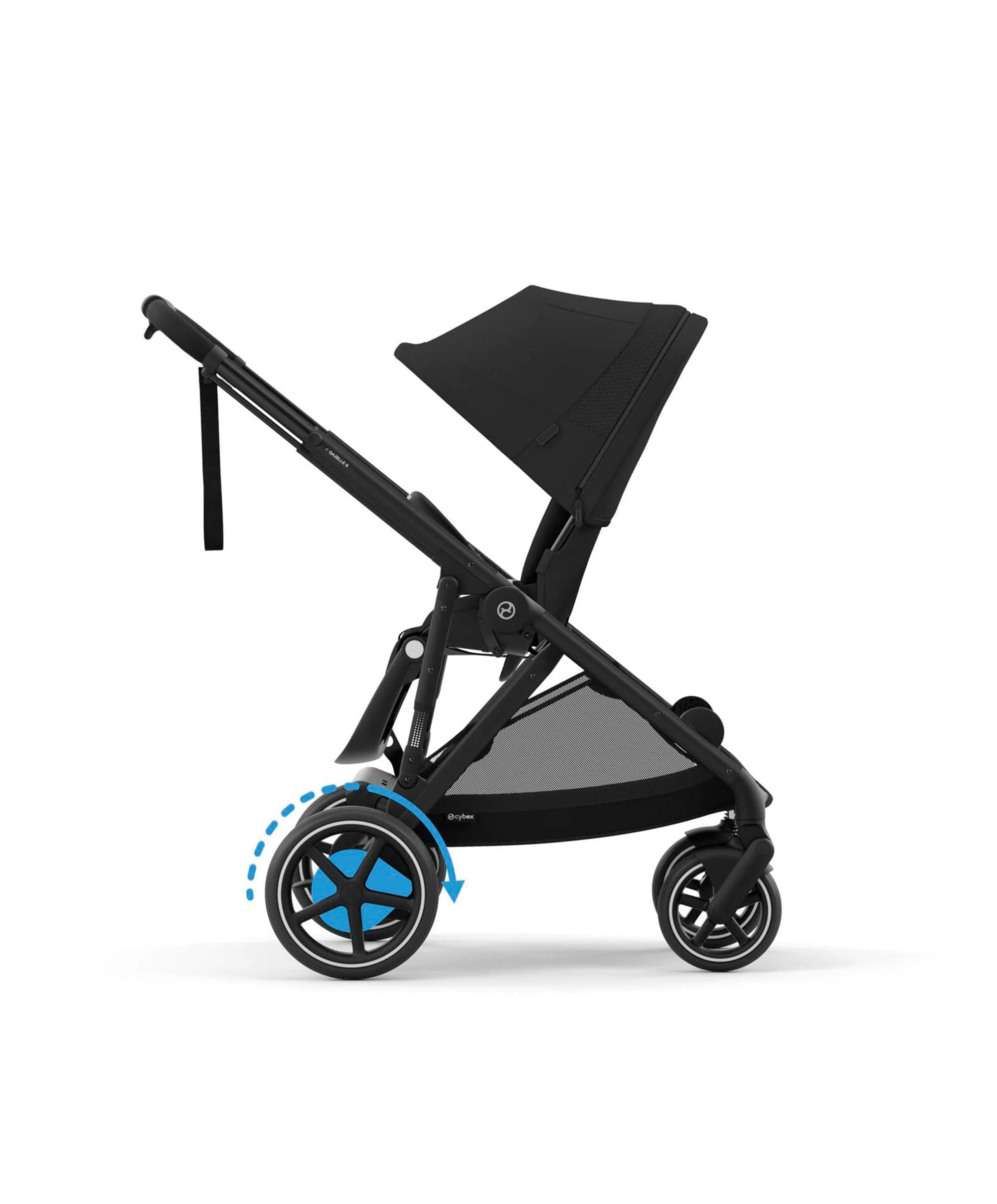 Cybex e-Gazelle S Electric Single to Double Pushchair Bundle with Cybex Cloud T i-Size Rotating Car Seat (7 Pieces) - Black - Image 6