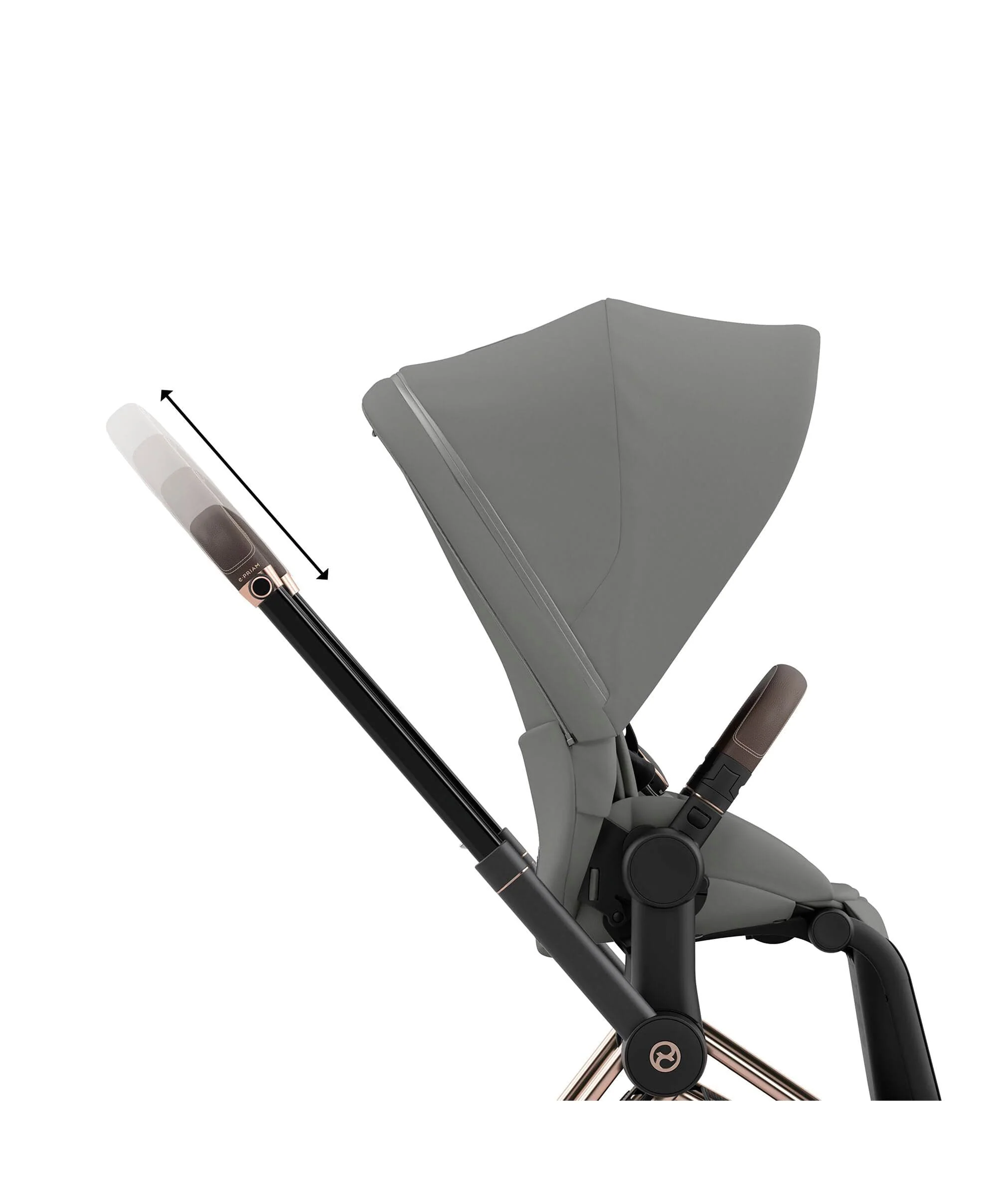 Cybex Epriam Pushchair Bundle With Cybex Cloud T i-Size + Baby Car Seat & Base (7 Pieces) - Rose Gold/Black - Image 10