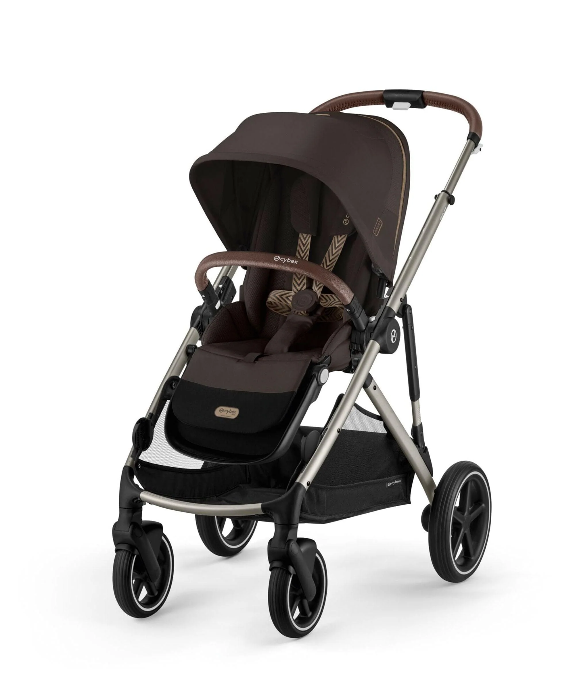 Cybex Gazelle S Twin Pushchair Bundle with Cybex Cloud T i-Size Rotating Baby Car Seat & Base (16 Pieces)- Chocolate Brown - Image 2