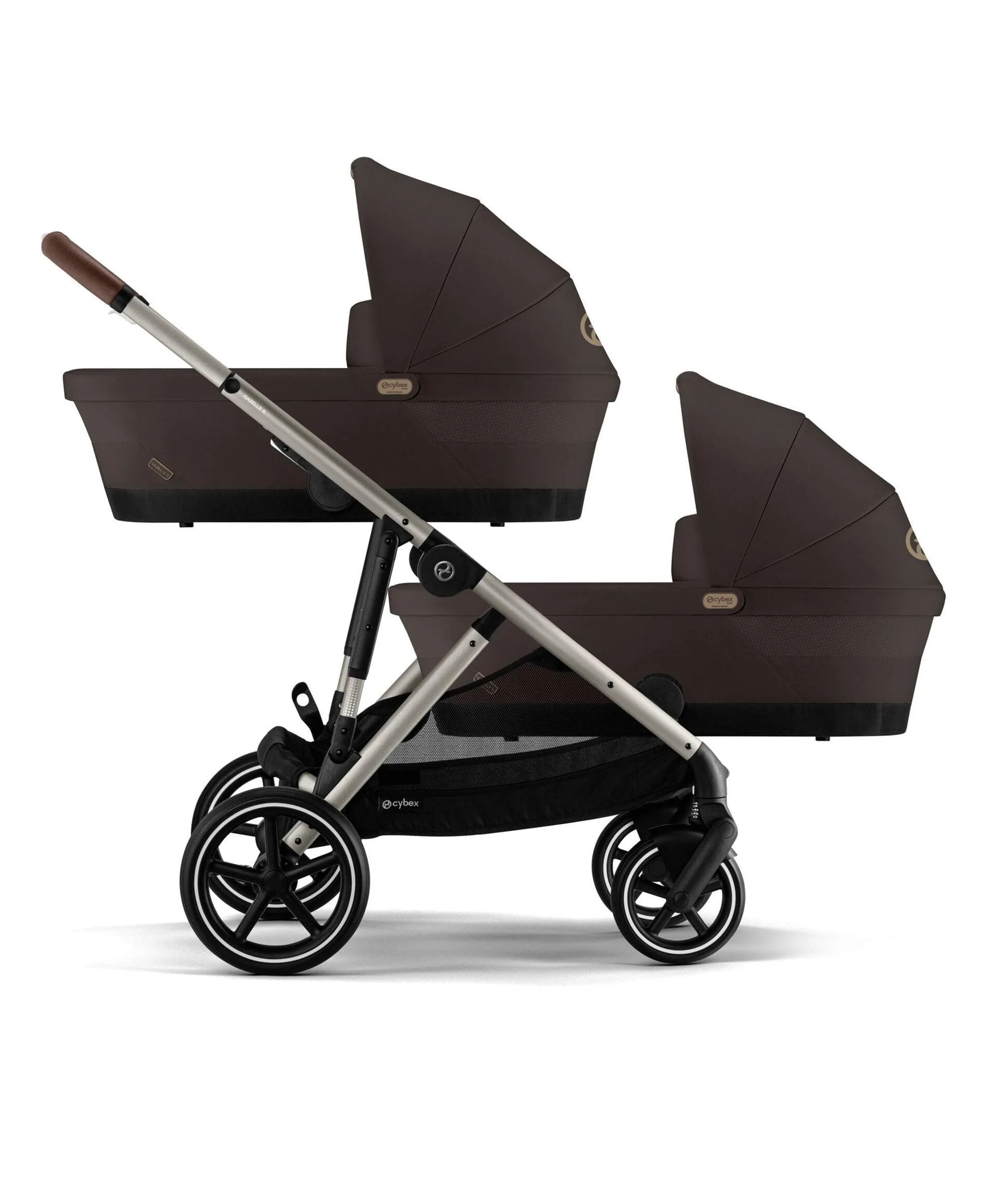 Cybex Gazelle S Twin Pushchair Bundle with Cybex Cloud T i-Size Rotating Baby Car Seat & Base (16 Pieces)- Chocolate Brown - Image 9