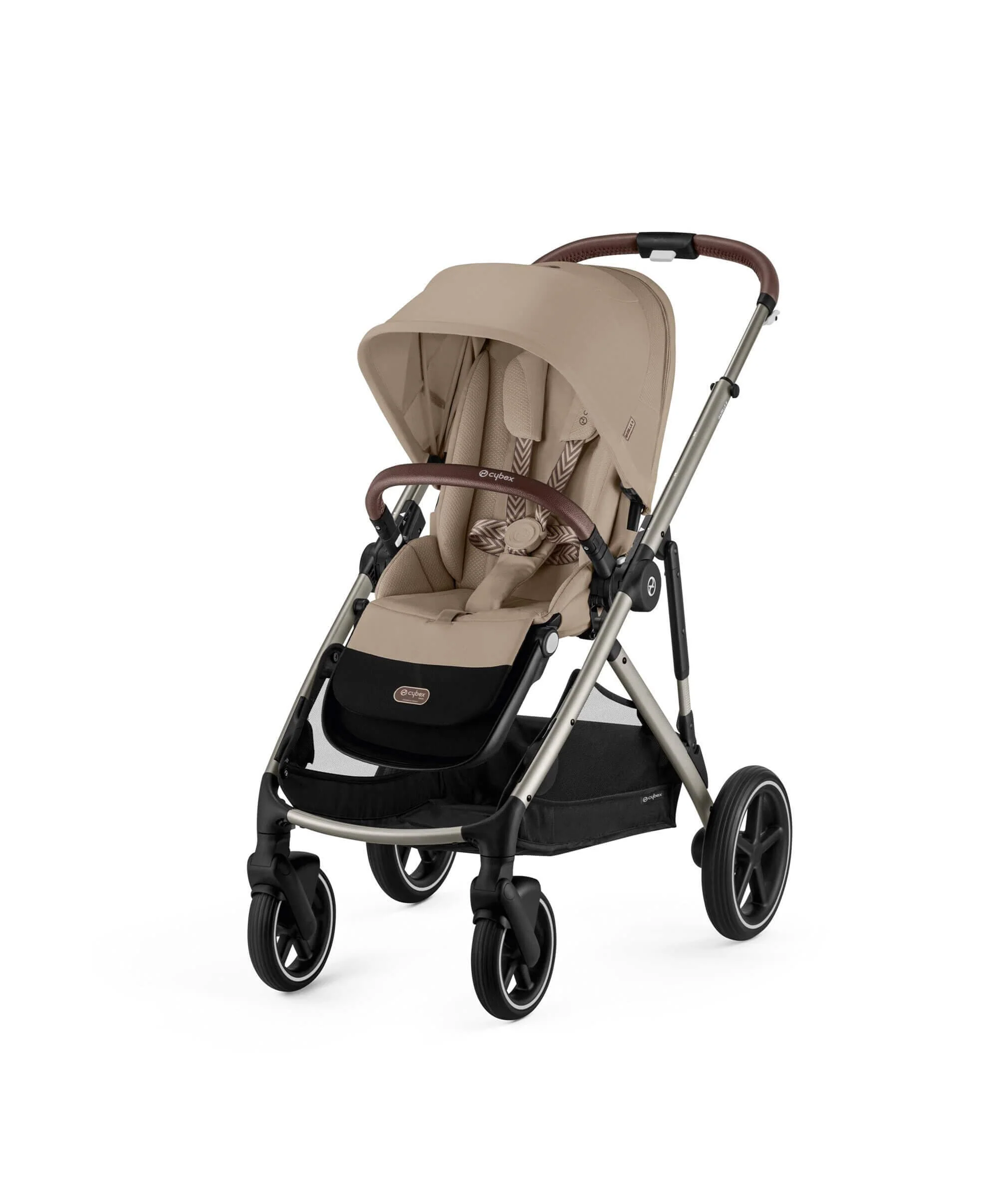 Cybex Gazelle S Twin Pushchair Bundle with Cybex Cloud T i-Size Rotating Baby Car Seat & Base (16 Pieces)- Almond Beige - Image 2