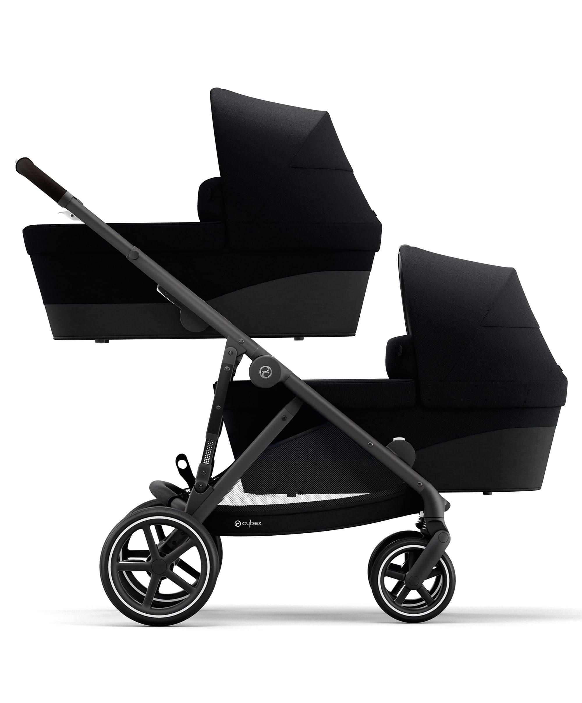 Cybex Gazelle S Twin Pushchair Bundle with Cybex Cloud T i-Size Rotating Baby Car Seat & Base (16 Pieces) - Moon Black - Image 10