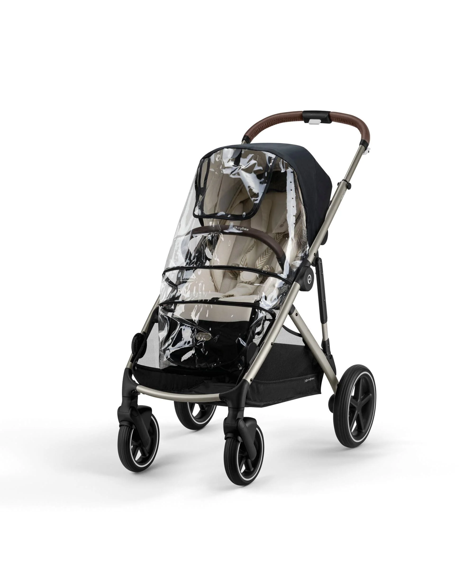 Cybex Gazelle S Twin Pushchair Bundle with Cybex Cloud T i-Size Rotating Baby Car Seat & Base (16 Pieces) - Moon Black - Image 4