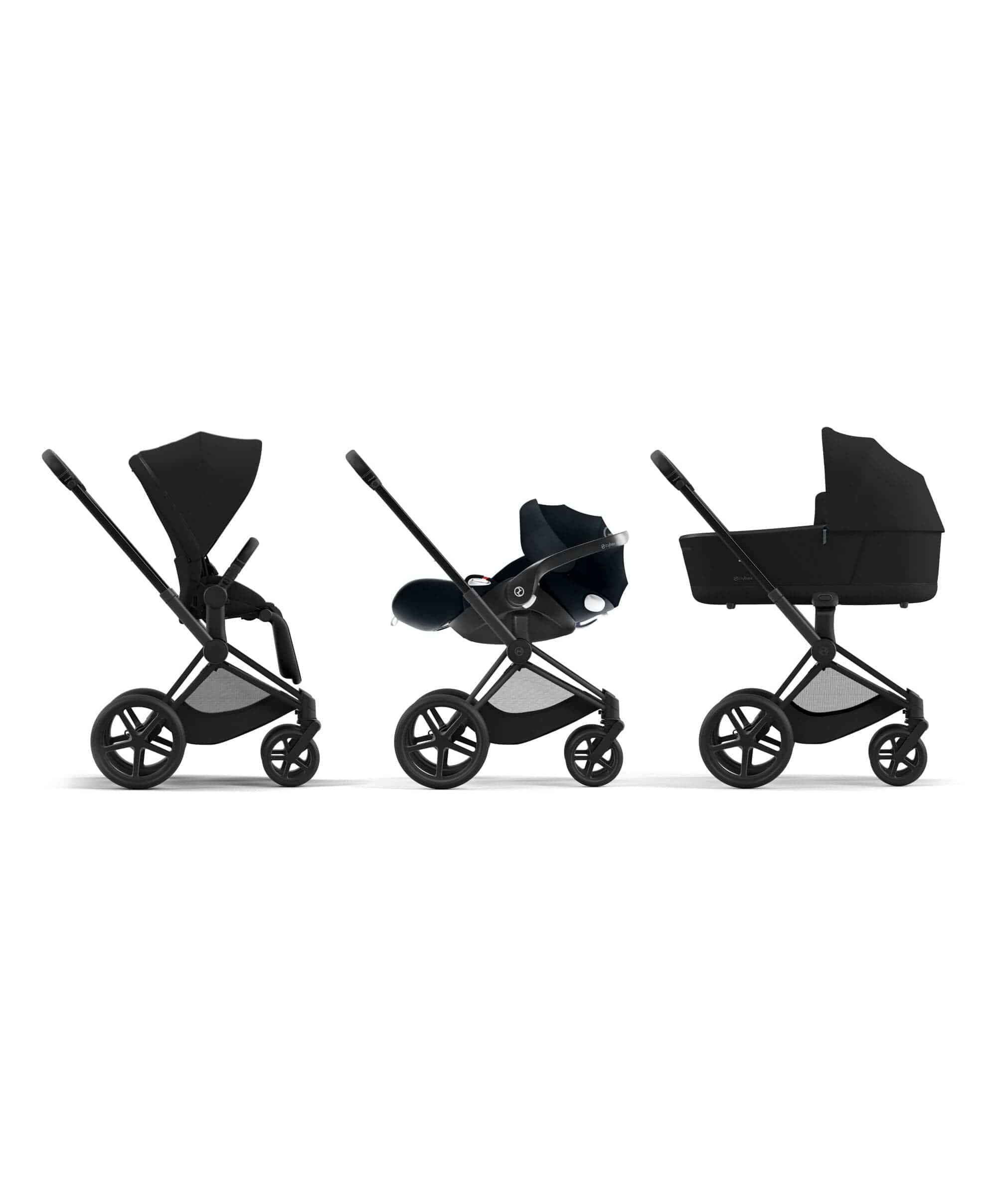 Cybex Priam Pushchair Bundle With Cybex Cloud T i-Size + Baby Car Seat & Base (7 pieces) - Black - Image 7