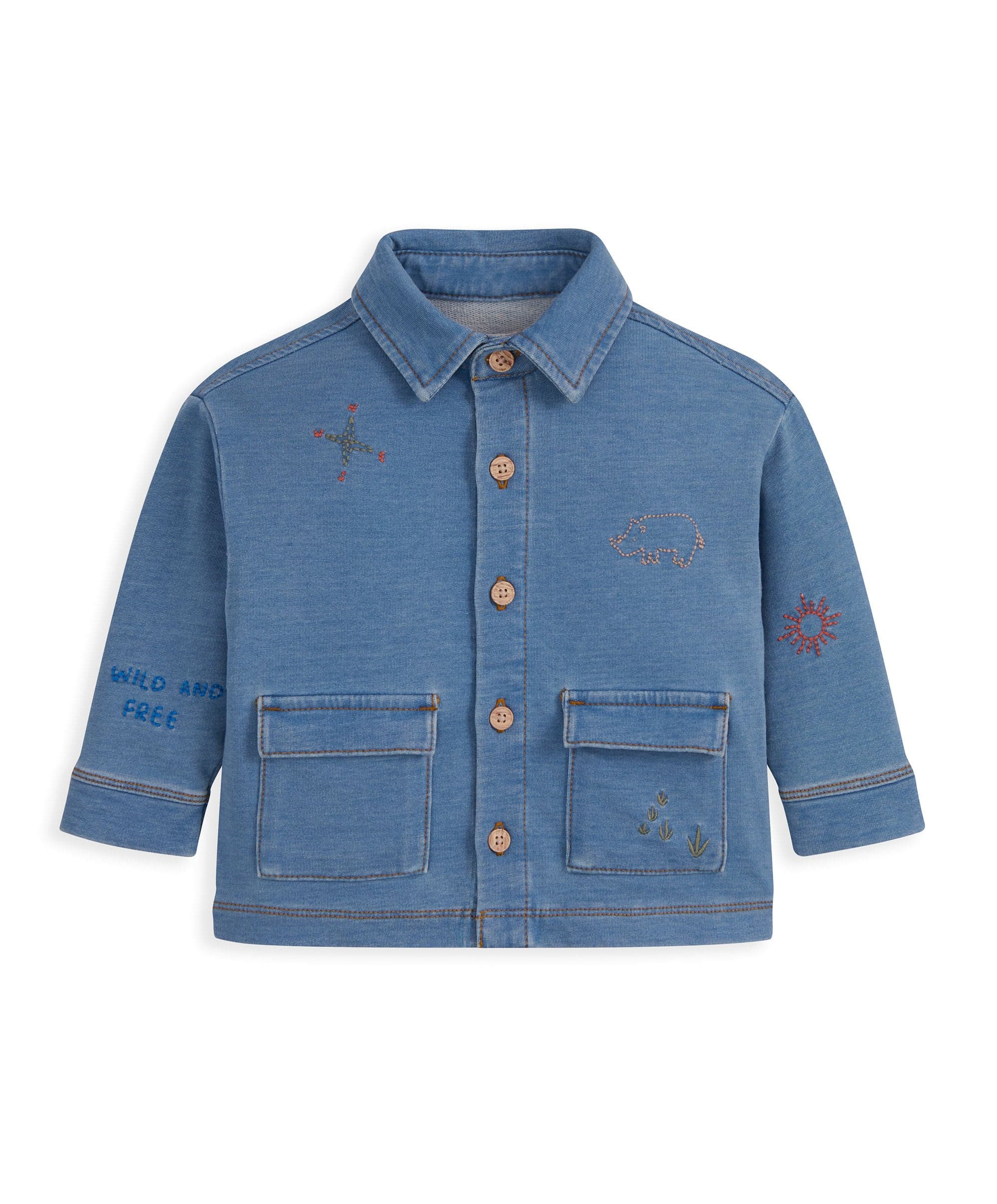 Denim Shacket & T-Shirt - Image 6