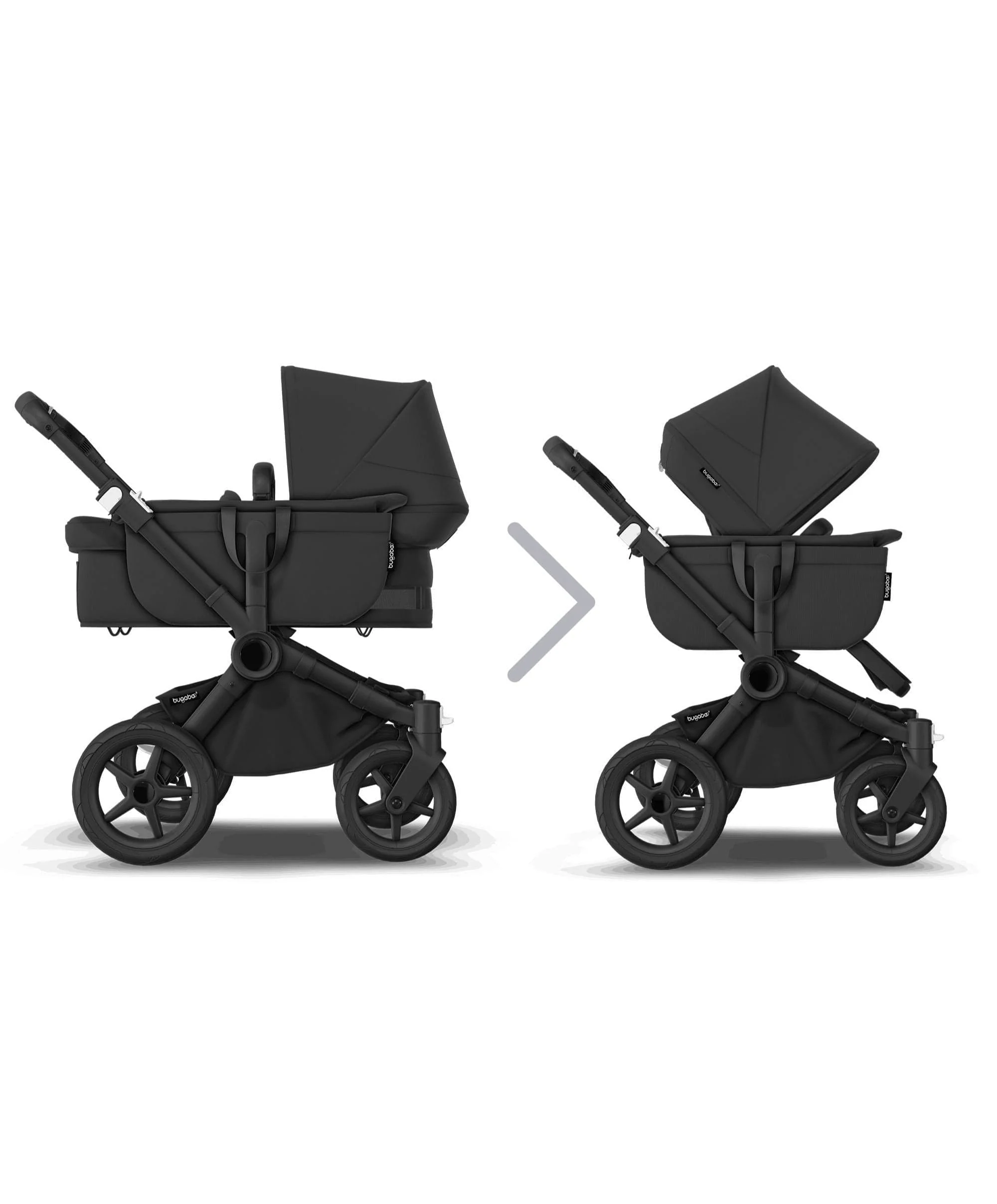 Bugaboo Donkey 5 Mono Complete Pushchair bundle with Cybex Cloud T i-Size Rotating Baby Car Seat & Base - (10 Pieces) - Midnight Black - Image 4