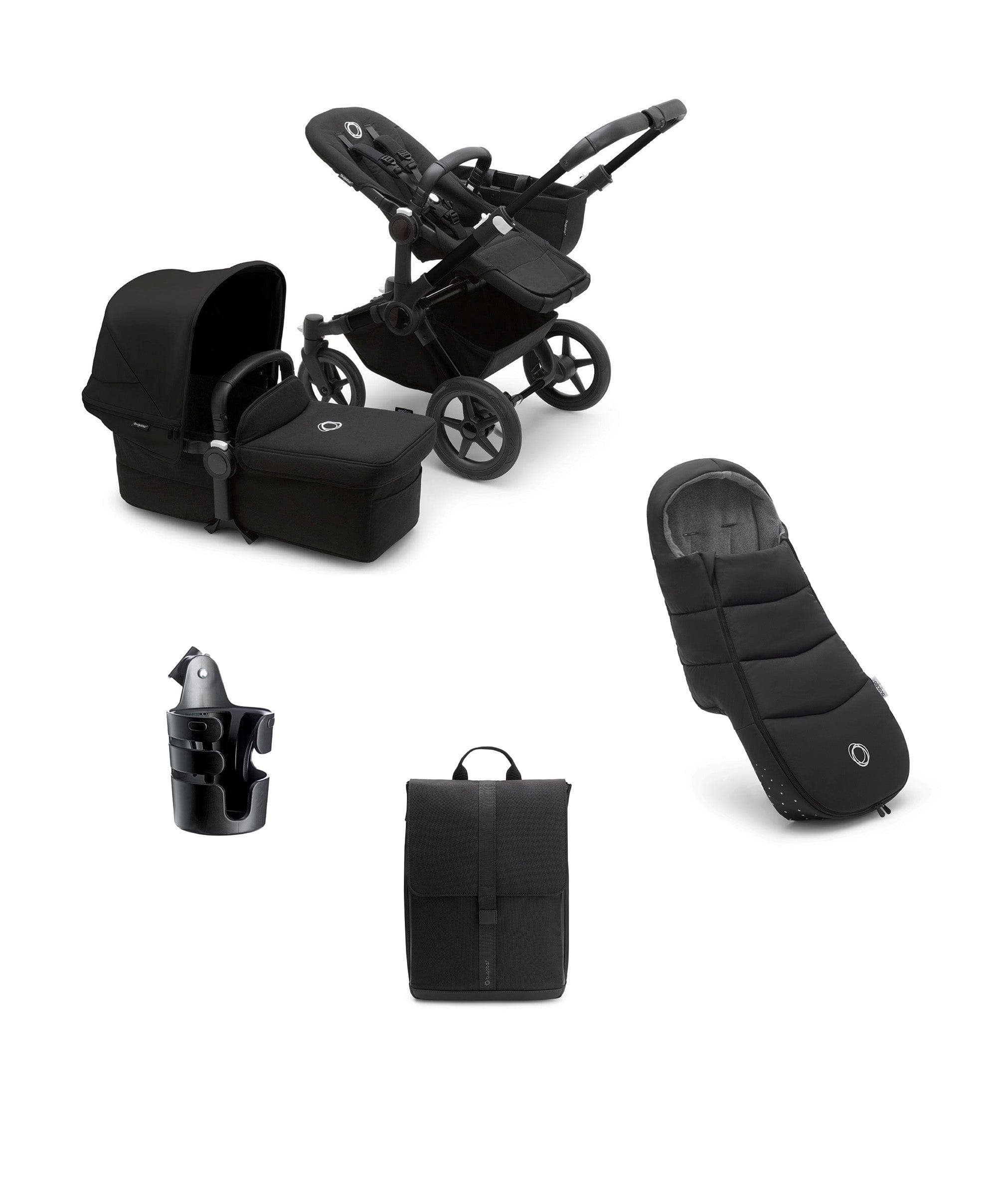 Bugaboo Donkey 5 Mono Complete Pushchair Essential Bundle - Midnight Black
