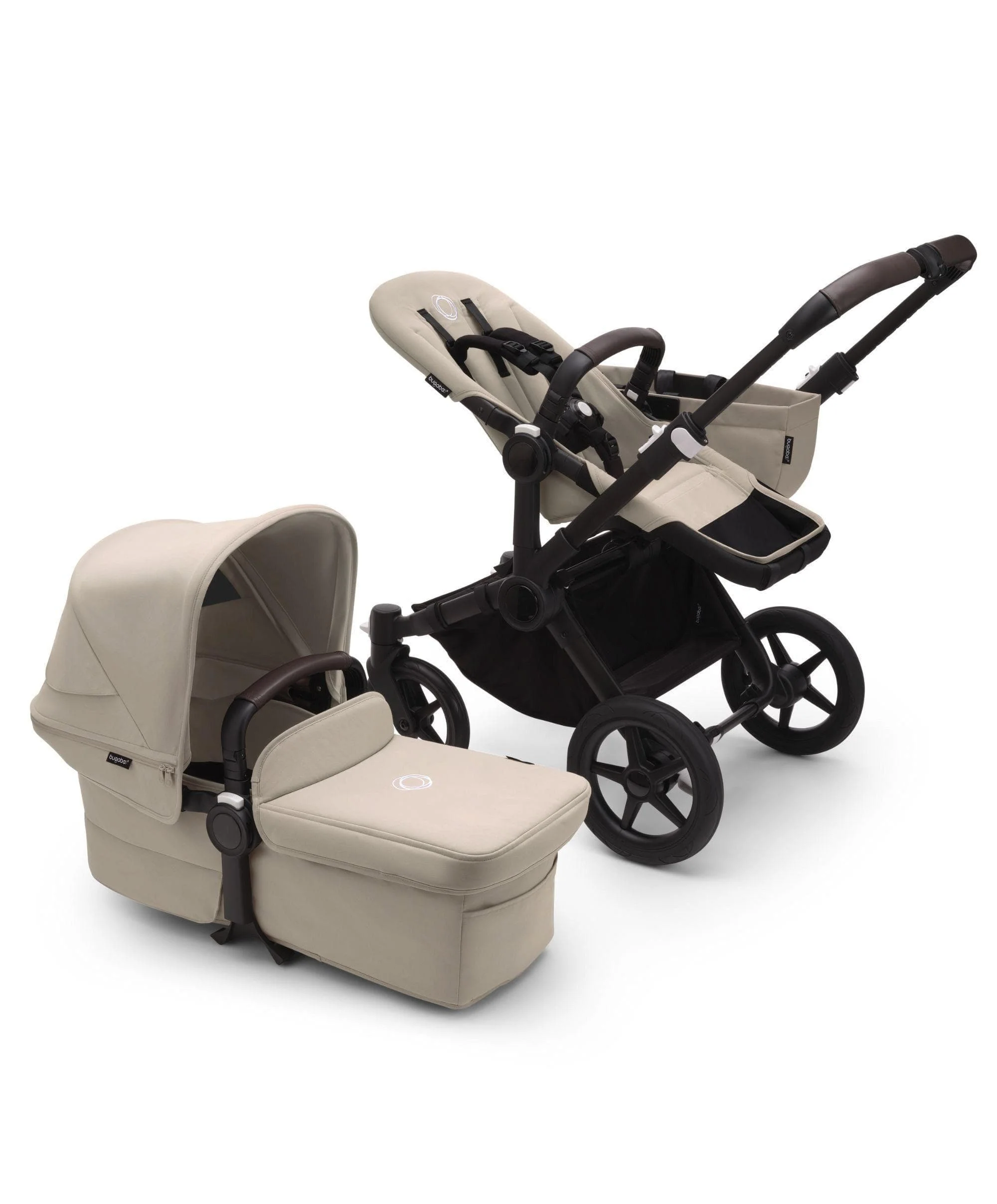 Bugaboo Donkey 5 Twin Pushchair Bundle with Cloud T Car Seat & Base - Taupe - Image 2