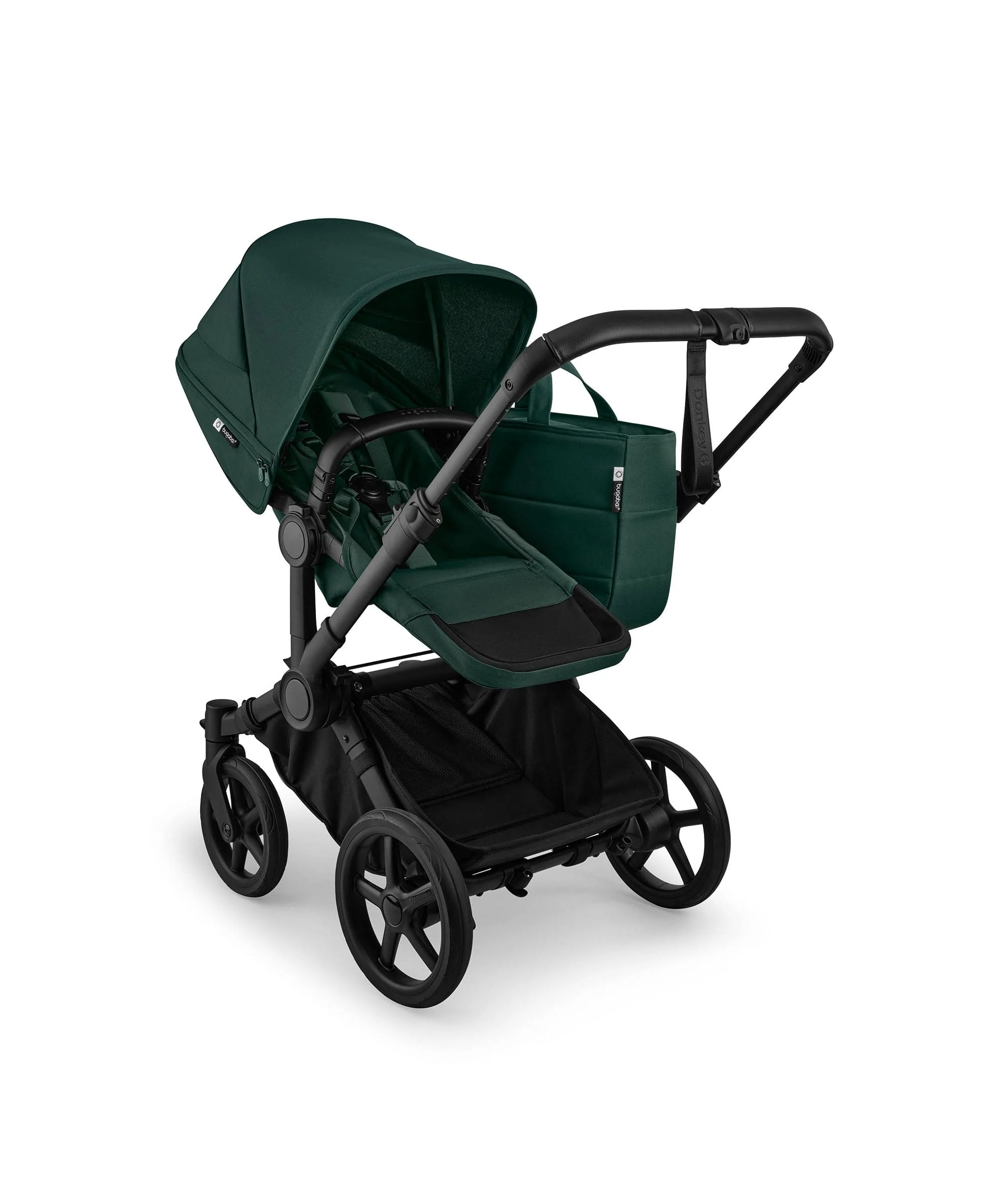 Bugaboo Donkey 6 Double Ultimate Pushchair Bundle With Cybex Cloud T i-Size Rotating Baby Car Seat & Base (8 Pieces) - Fern Green - Image 6