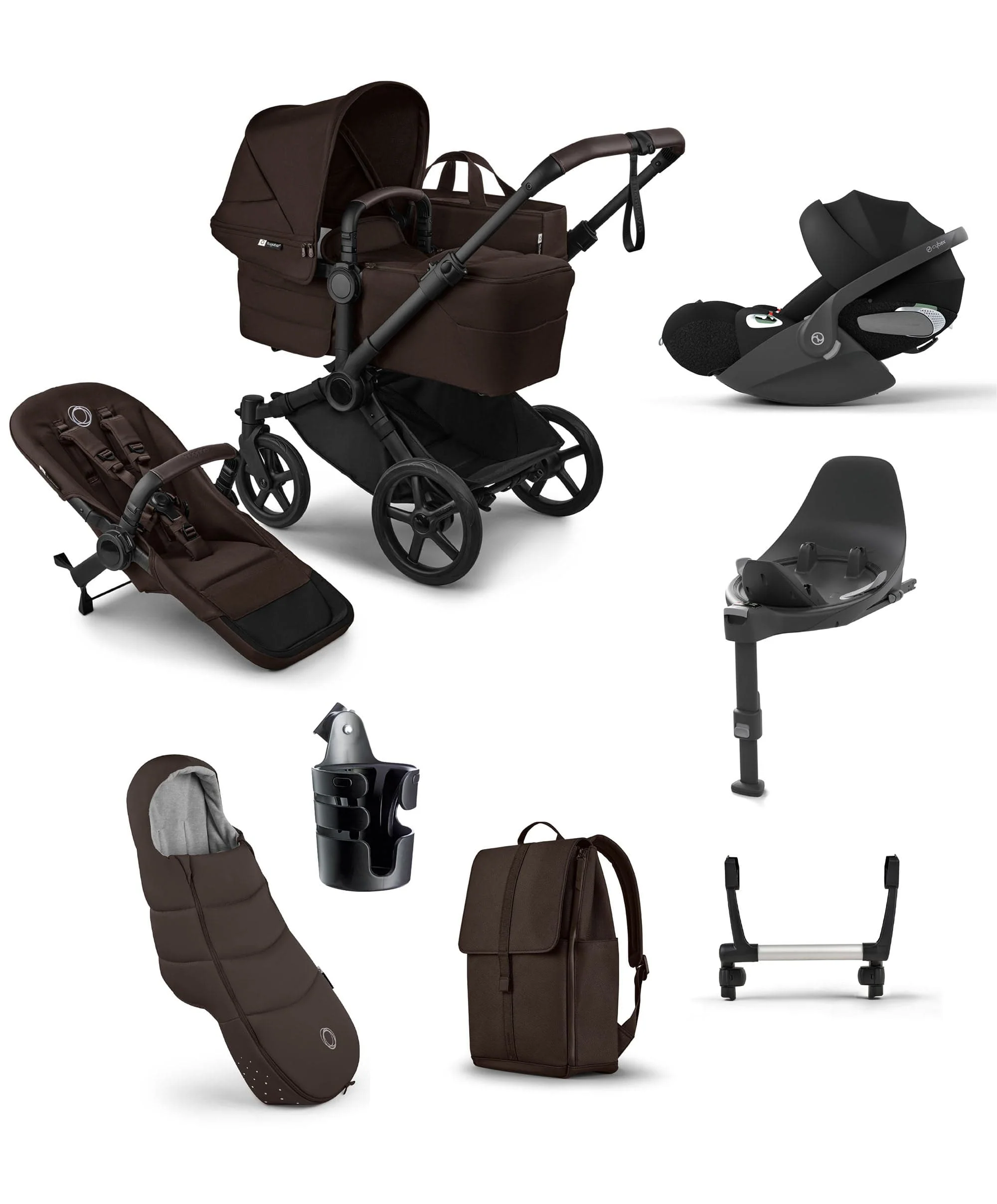 Bugaboo Donkey 6 Single Ultimate Pushchair Bundle (7 Pieces) - Cocoa Brown