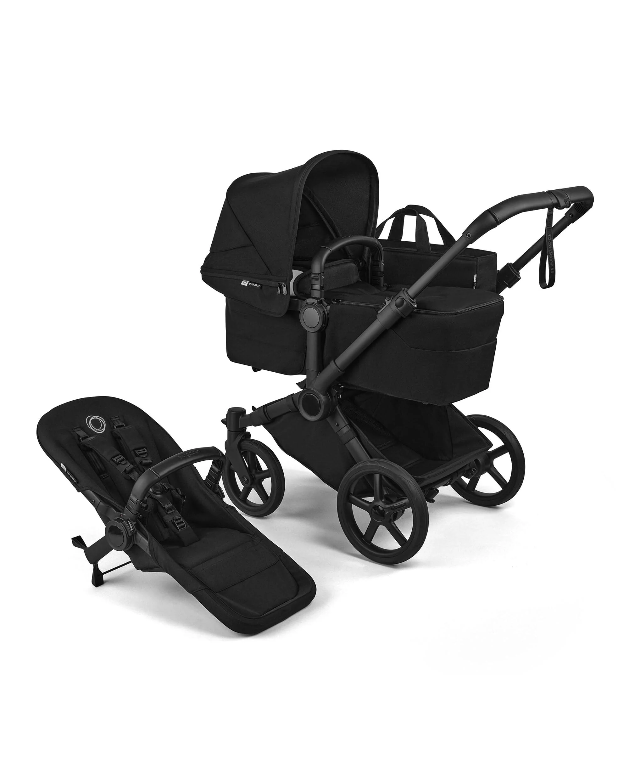 Bugaboo Donkey 6 Single Ultimate Pushchair Bundle With Cybex Cloud T i-Size Rotating Baby Car Seat (7 Pieces) - Heritage Black - Image 2