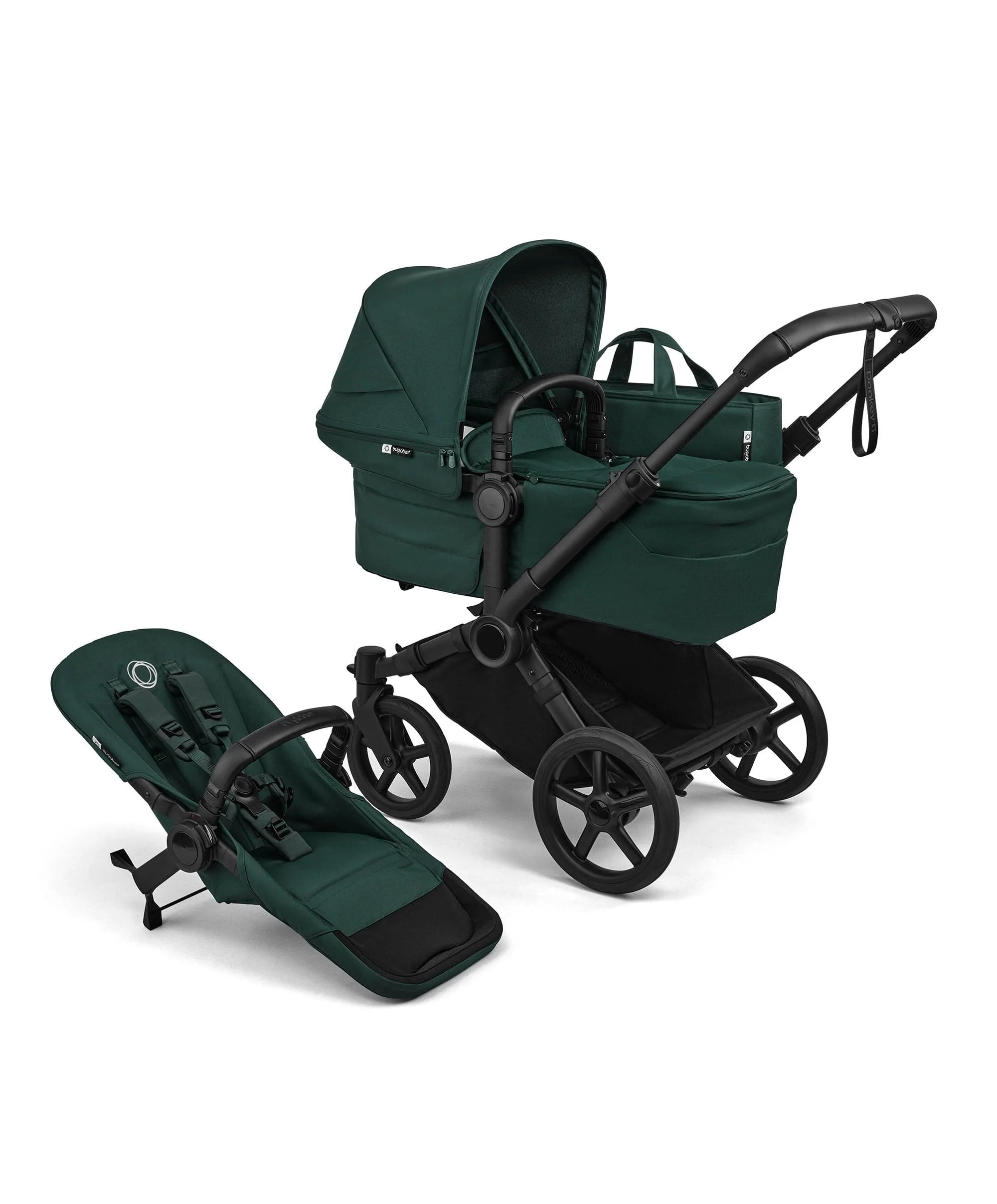 Bugaboo Donkey 6 Mono Ultimate Pushchair Bundle With Cybex Cloud T+ Car Seat & Base (7 Pieces) - Fern Green - Image 2