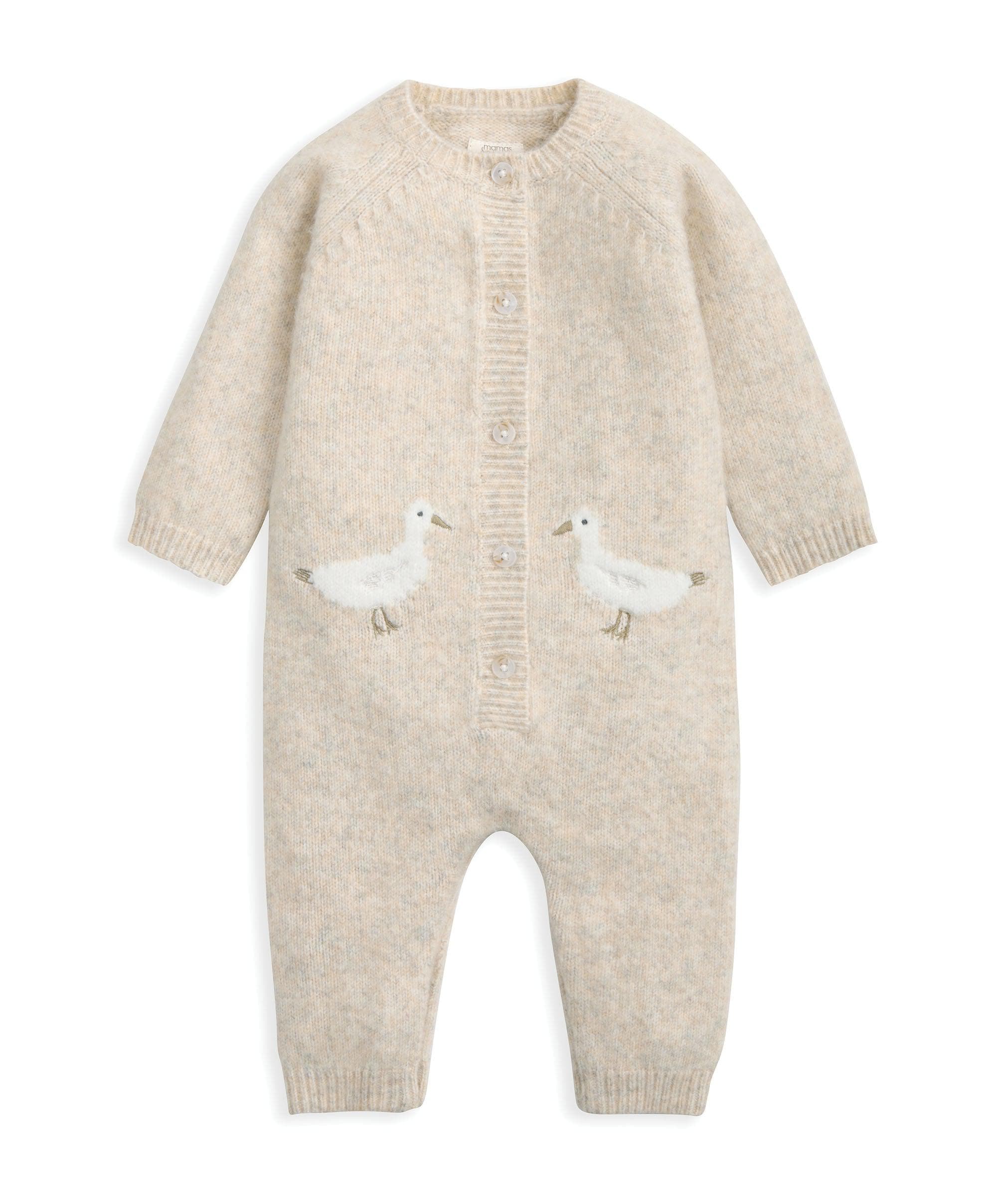 Duck Knitted Romper Oatmeal - Image 3
