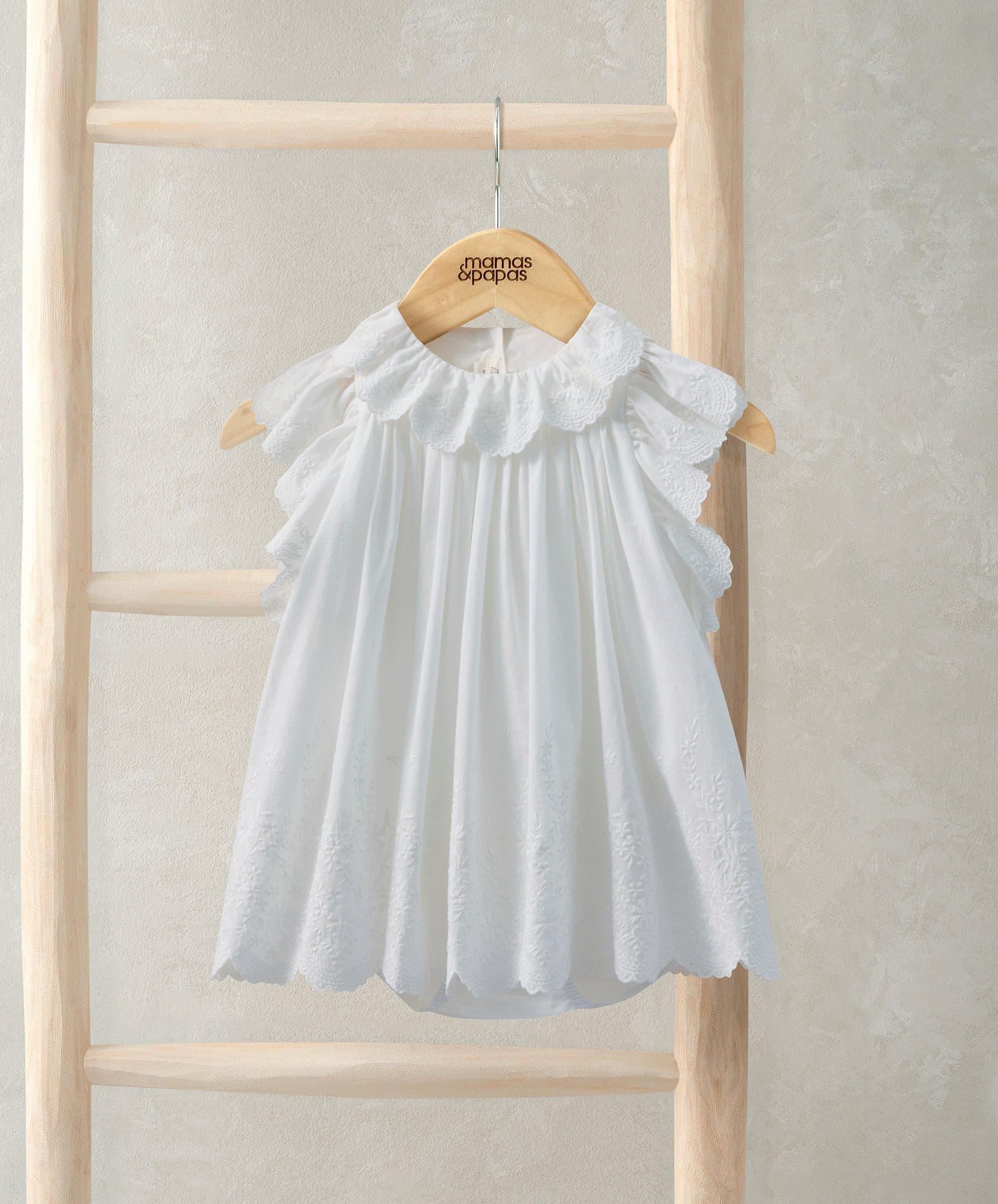 Embroidered Frill Bodysuit Dress