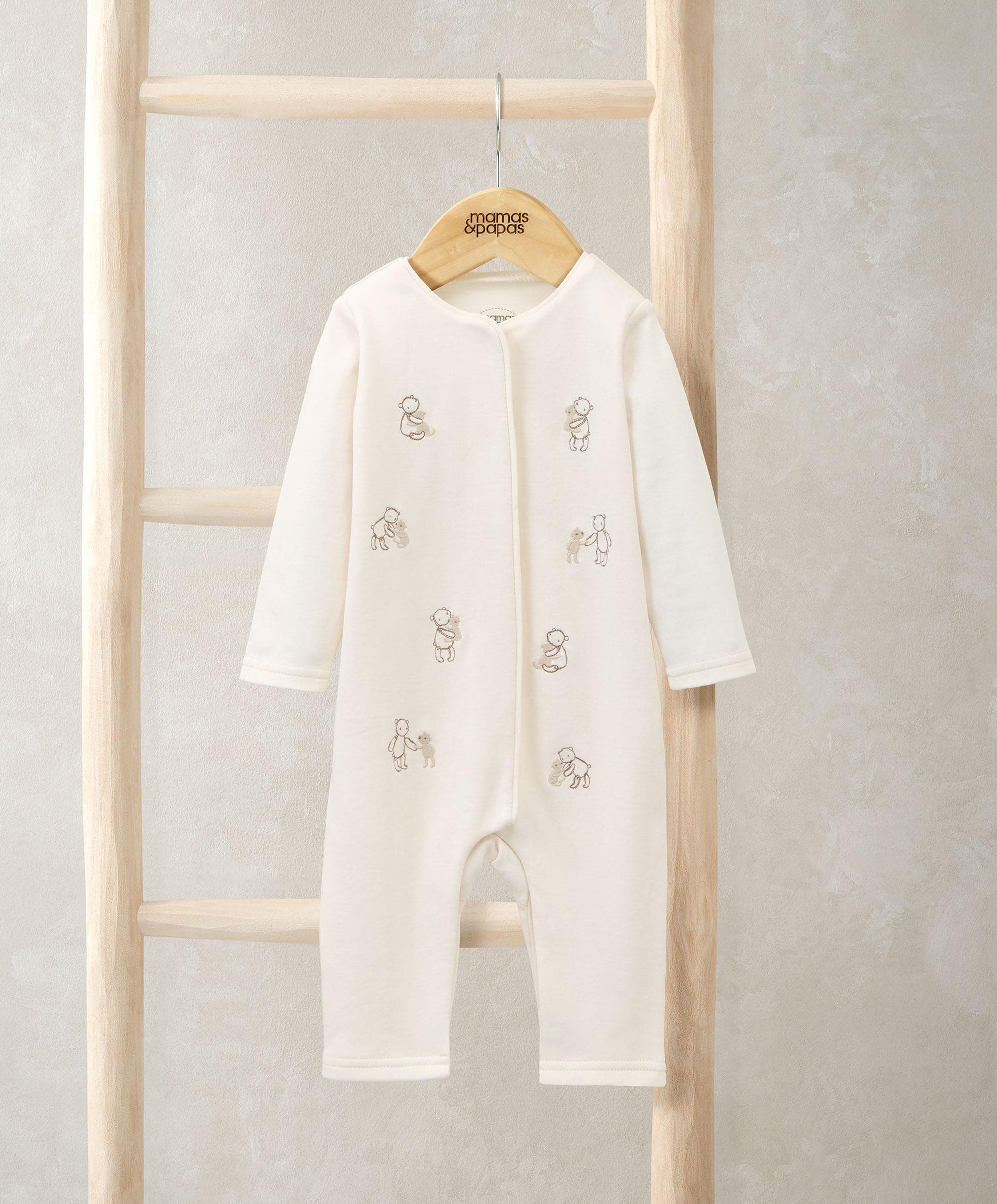 Embroidered Bear Romper
