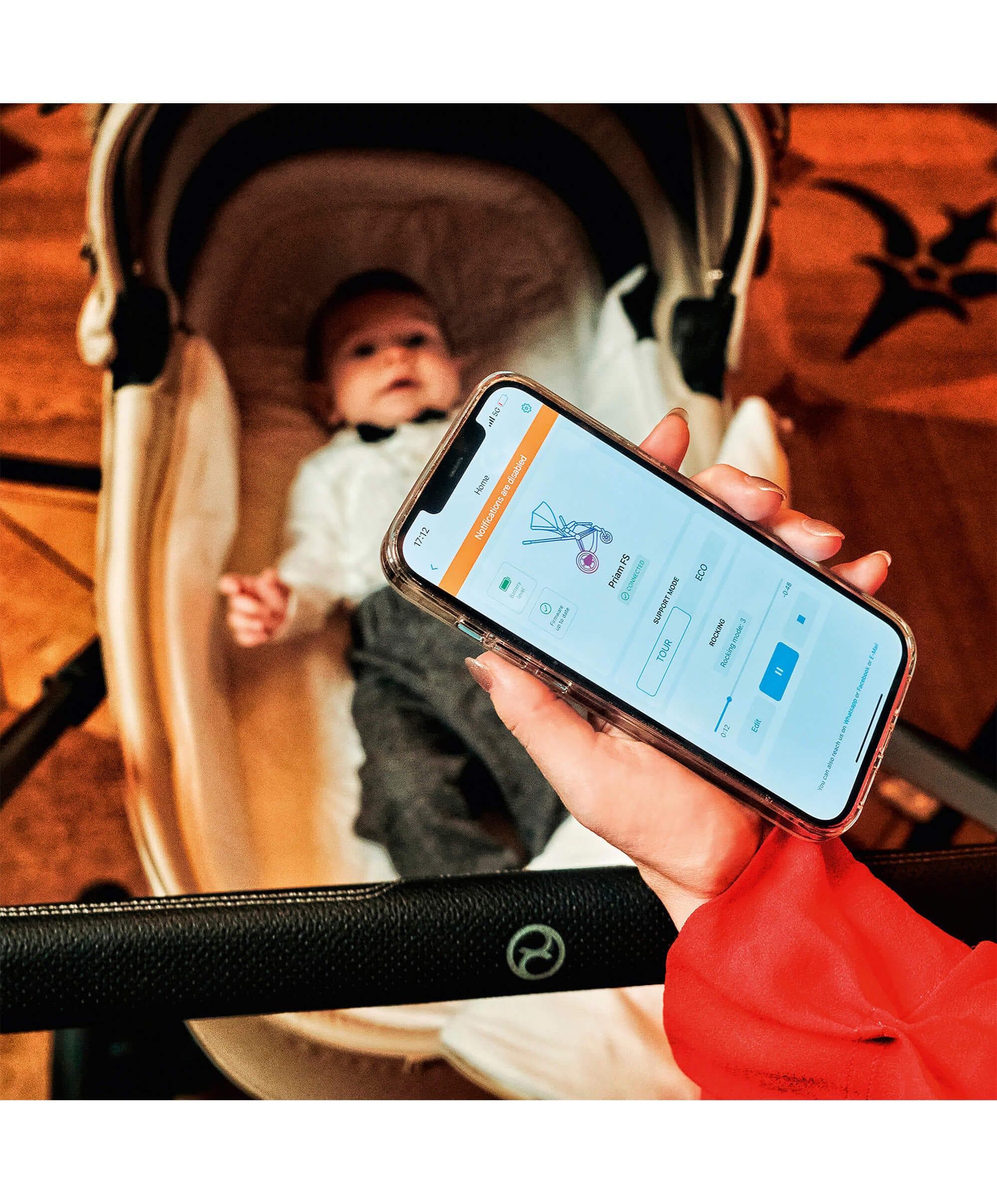 Cybex ePriam Pushchair - Rose Gold/Sepia Black - Image 9