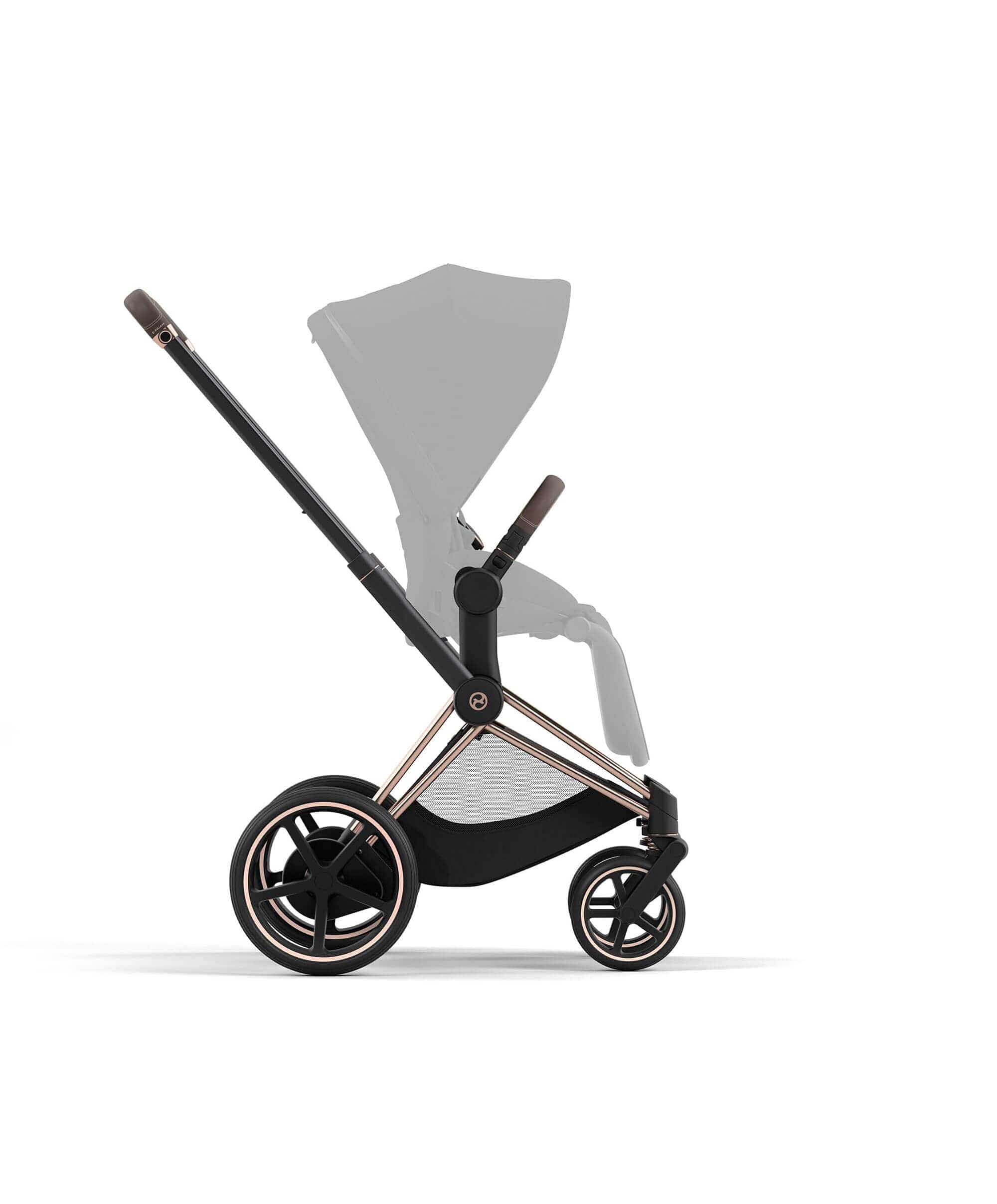 Cybex E-Priam Pushchair Bundle With Cybex Cloud T i-Size Plus Rotating Baby Car Seat (7 Pieces)  - Rose Gold/Cozy Beige - Image 5