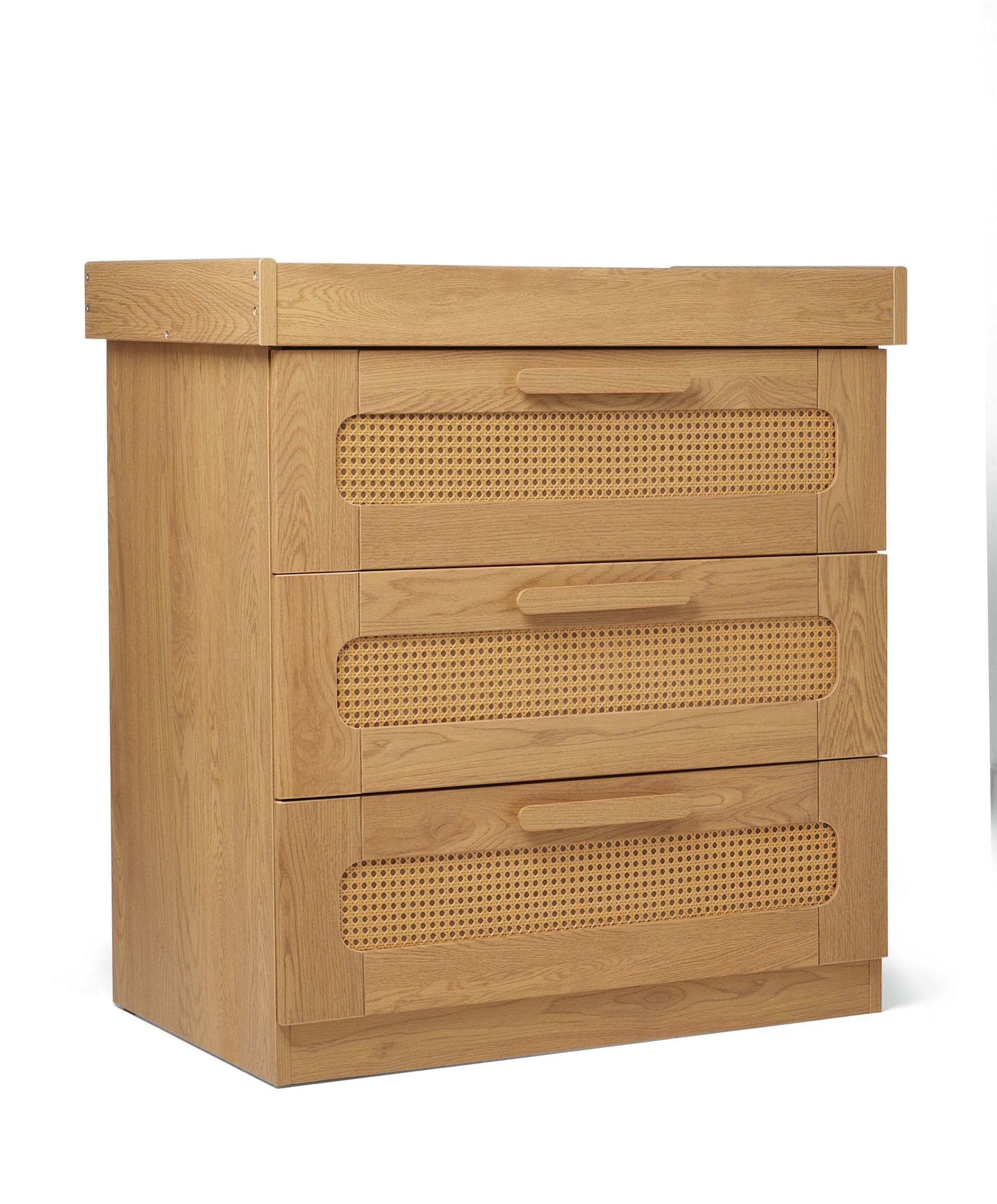 Esna Nursery Bundle with Lua Bedside Crib (6 Piece) – Rattan - Image 7