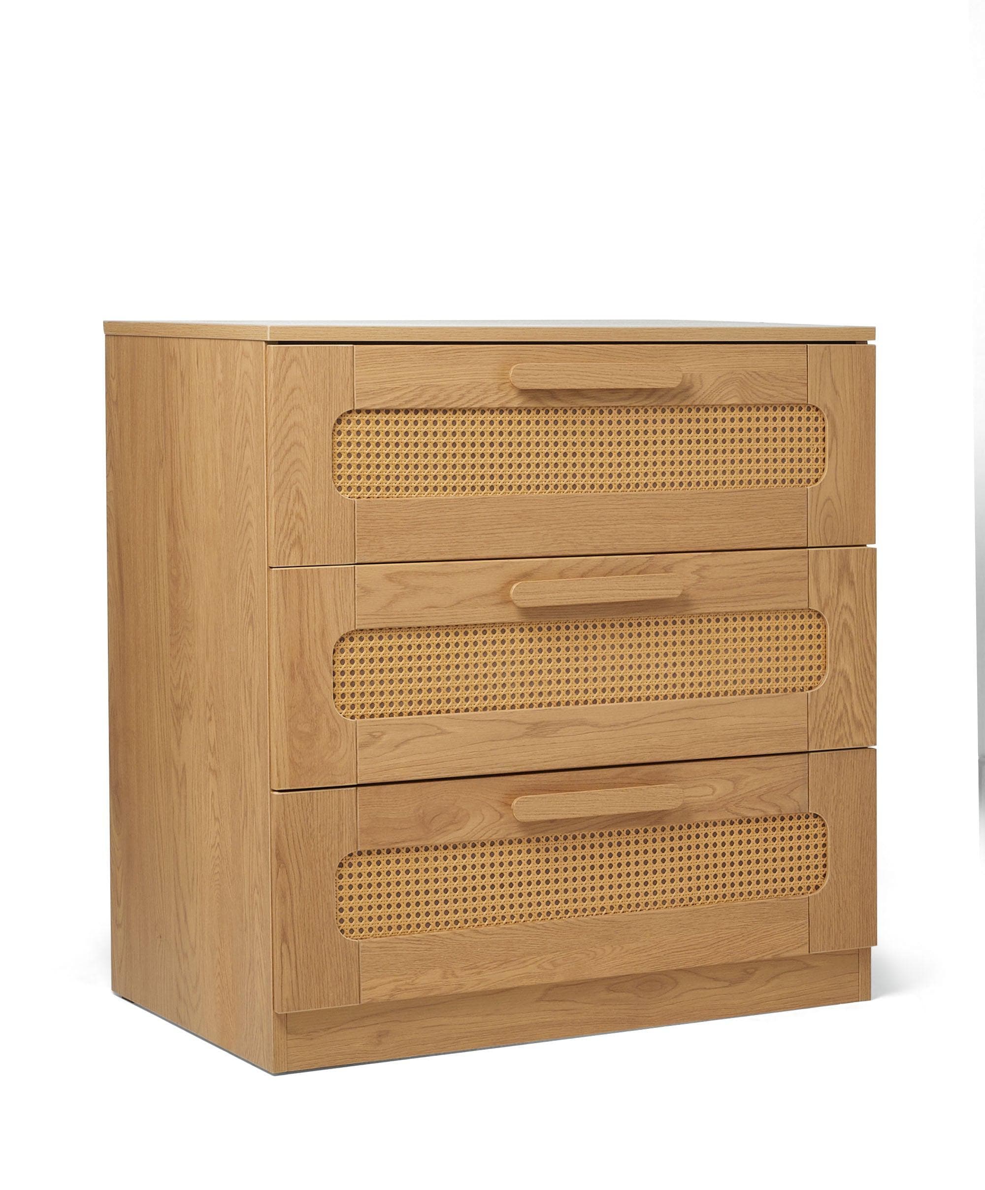 Esna 3 Piece Cotbed Set with Dresser Changer & Wardrobe - Rattan - Image 15