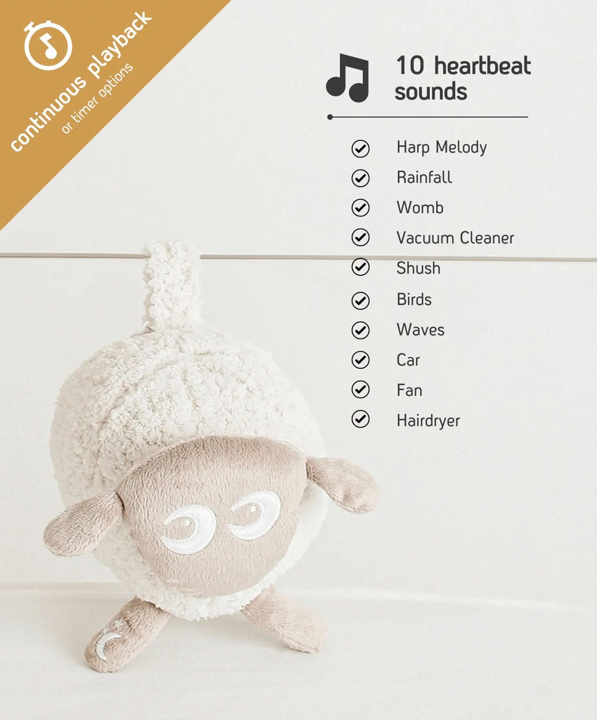 Ewan the Dream Sheep Deluxe - Beige - Image 3