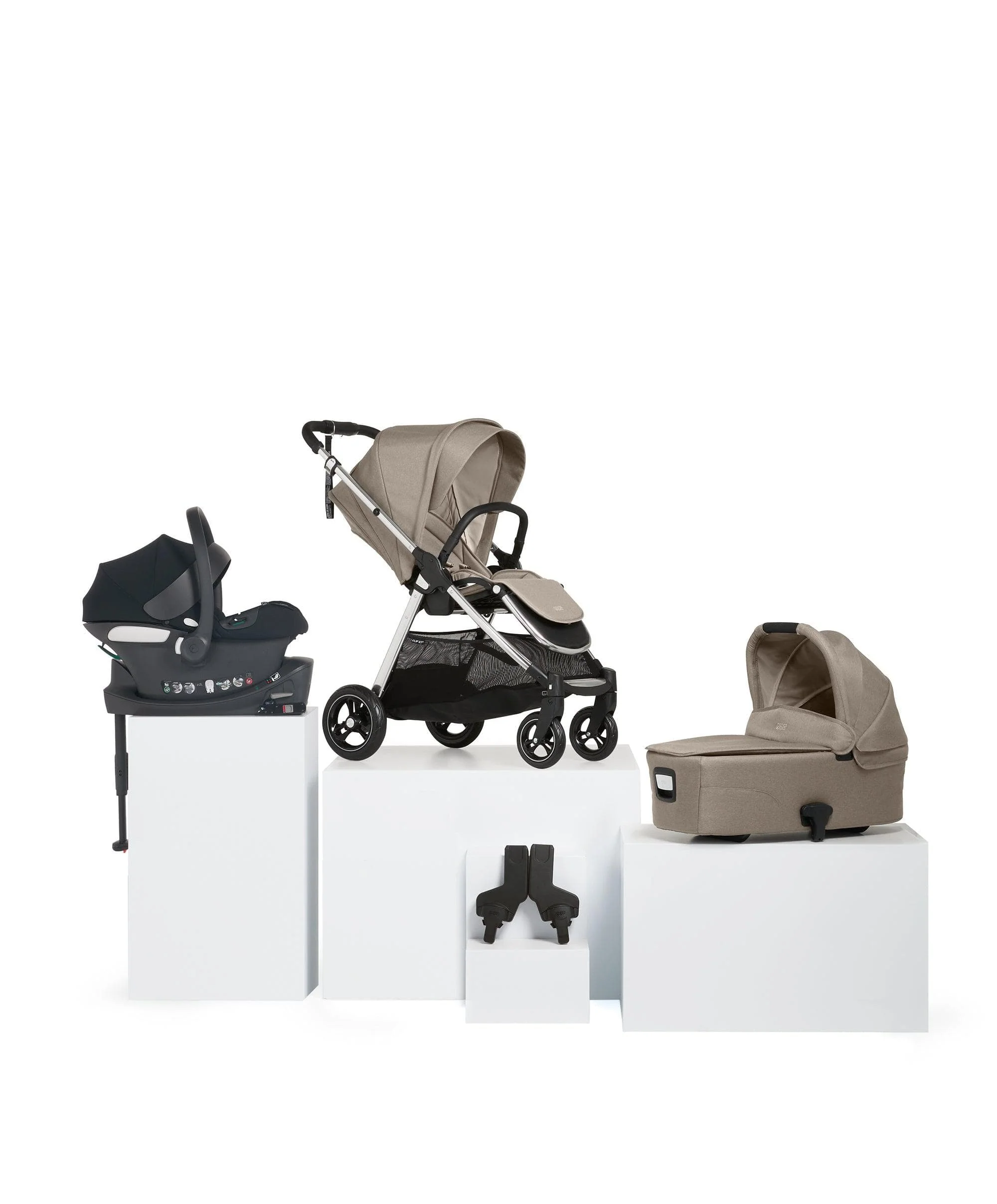 Flip XT³ Pushchair Bundle with Cybex Aton B Car Seat & Base (5 Pieces) - Fawn