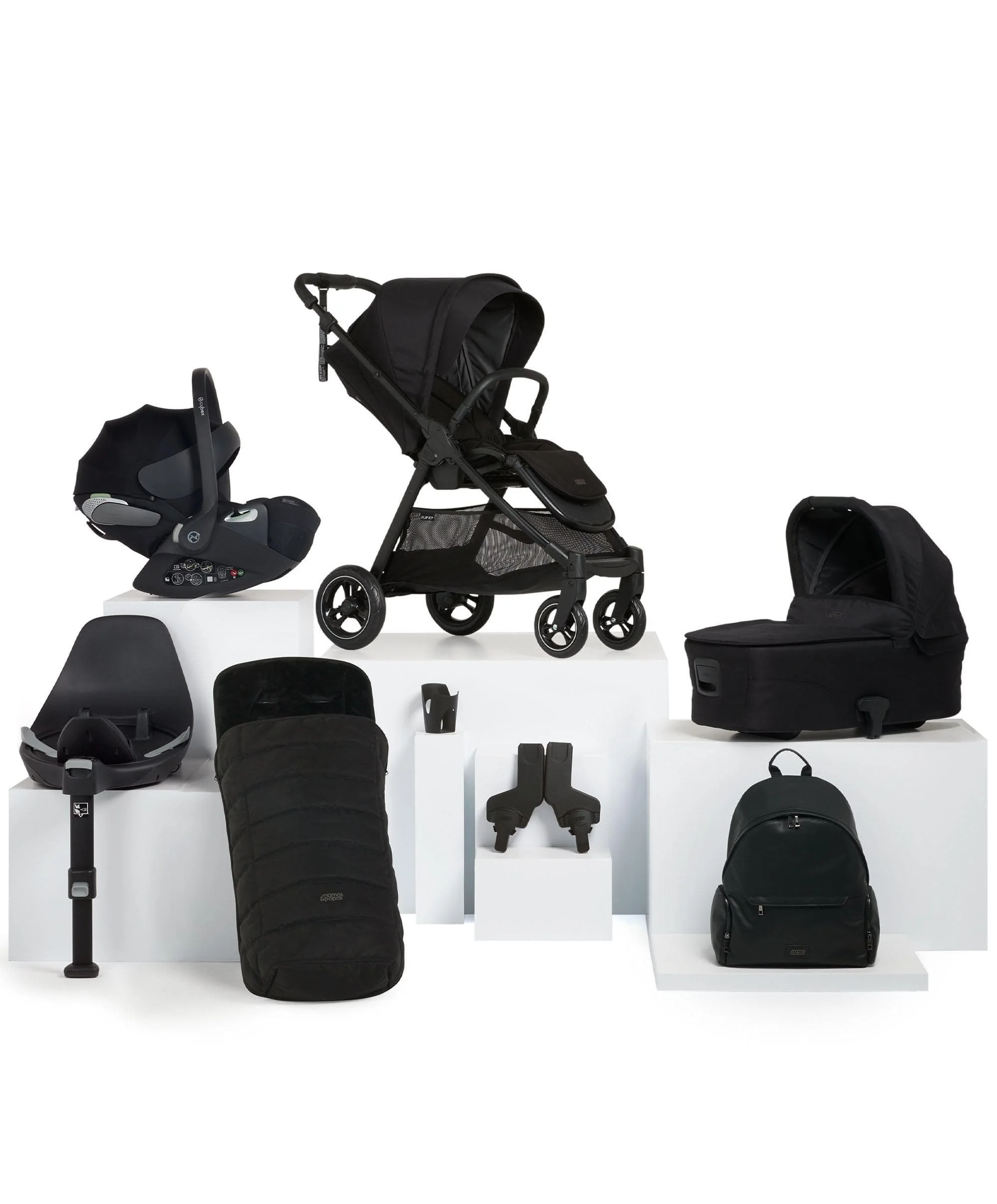 Flip XT³ Pushchair Complete Bundle with Cybex Cloud T Car Seat & Base (8 Pieces) - Ink