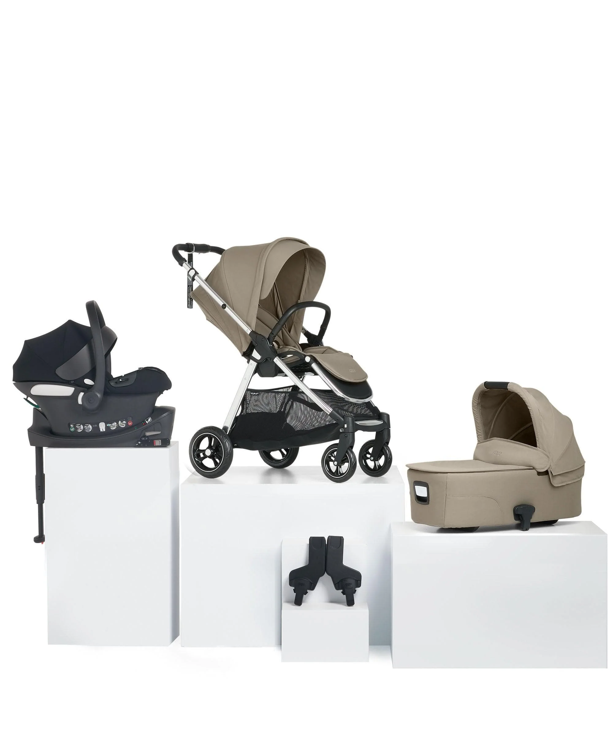 Flip XT³ Pushchair Bundle with Cybex Aton B Car Seat & Base (5 Pieces) – Sage Grey