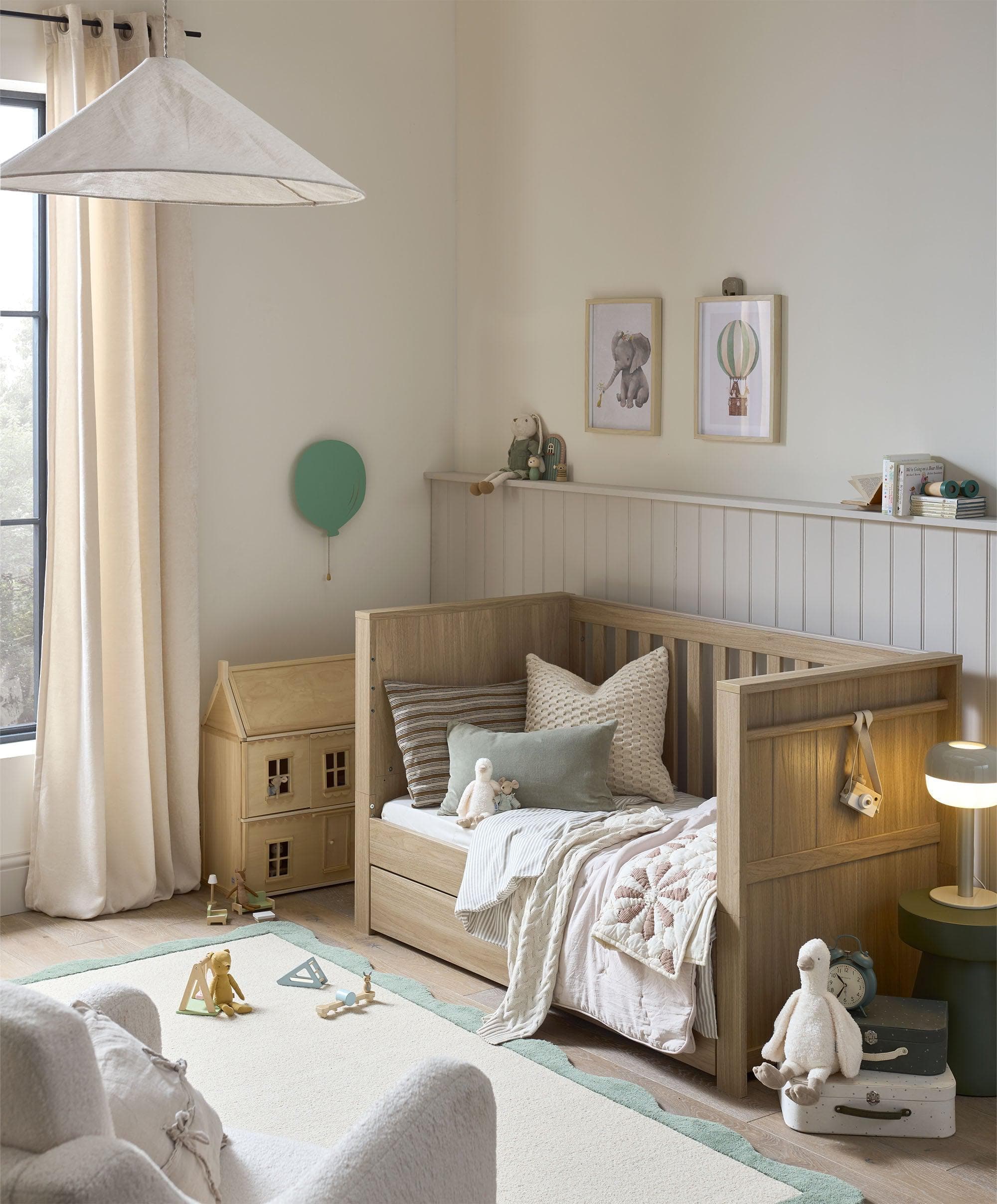 Franklin Cotbed & Premium Pocket Spring Mattress Bundle - Oak - Image 3