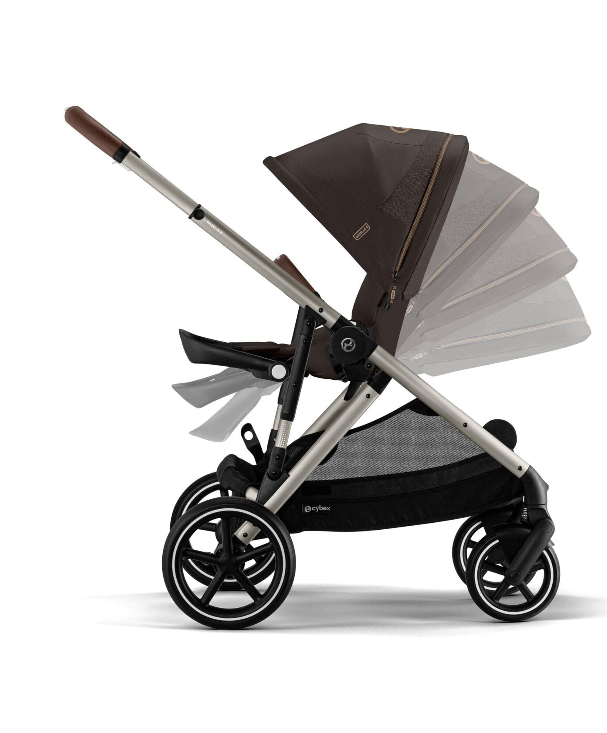 Cybex Gazelle S Pushchair Bundle with Cybex Aton B2 i-Size Car Seat & Base (6 Pieces) – Chocolate Brown - Image 3