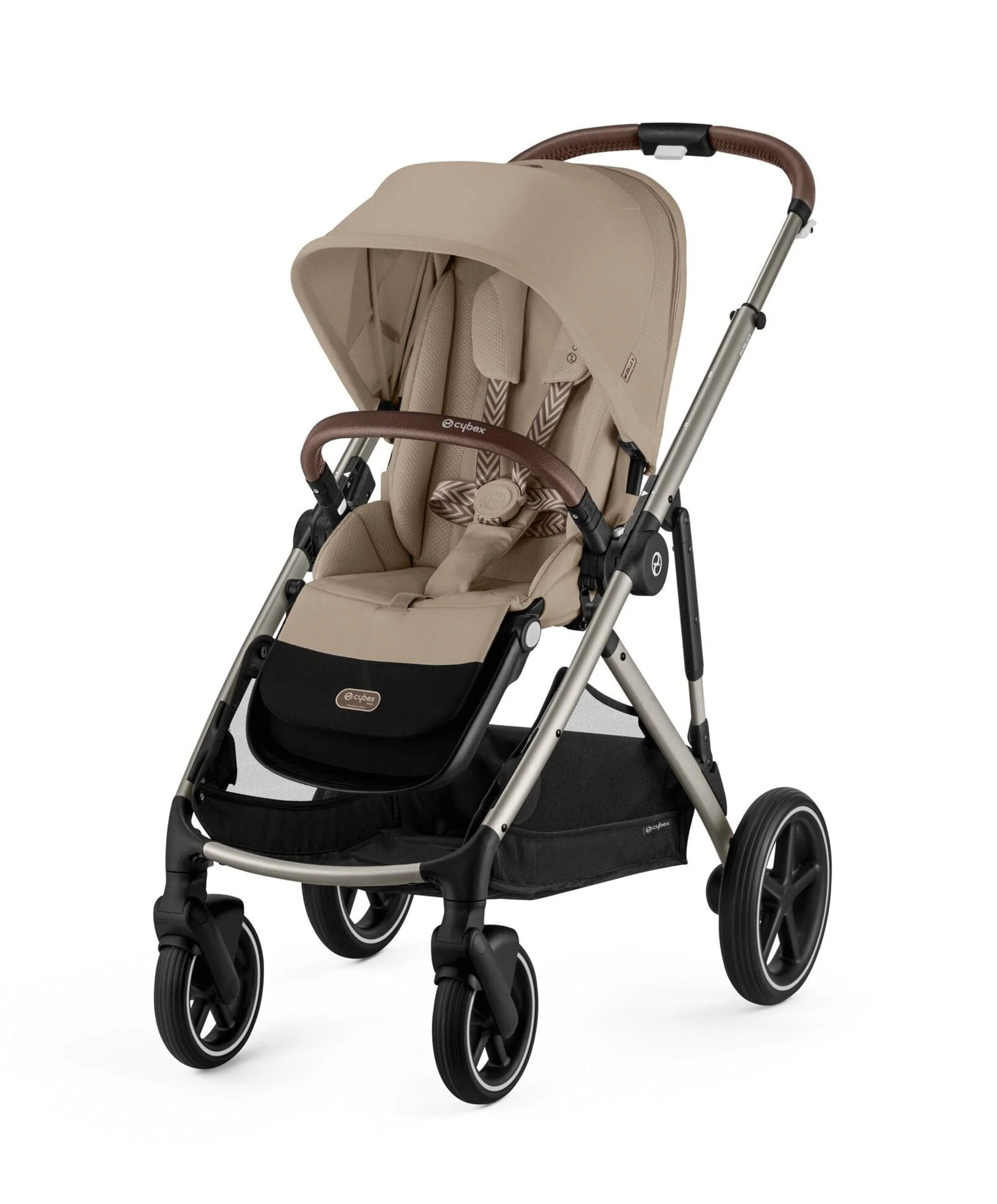 Cybex Gazelle S Pushchair Bundle with Cybex Aton B2 i-Size Car Seat & Base (7 Pieces) - Almond Beige - Image 2