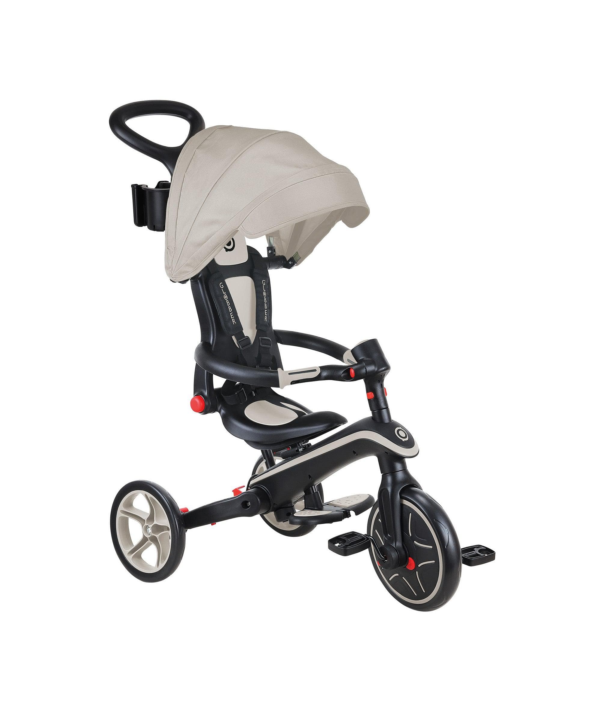 Globber Explorer Trike Foldable 4 in 1 - Taupe