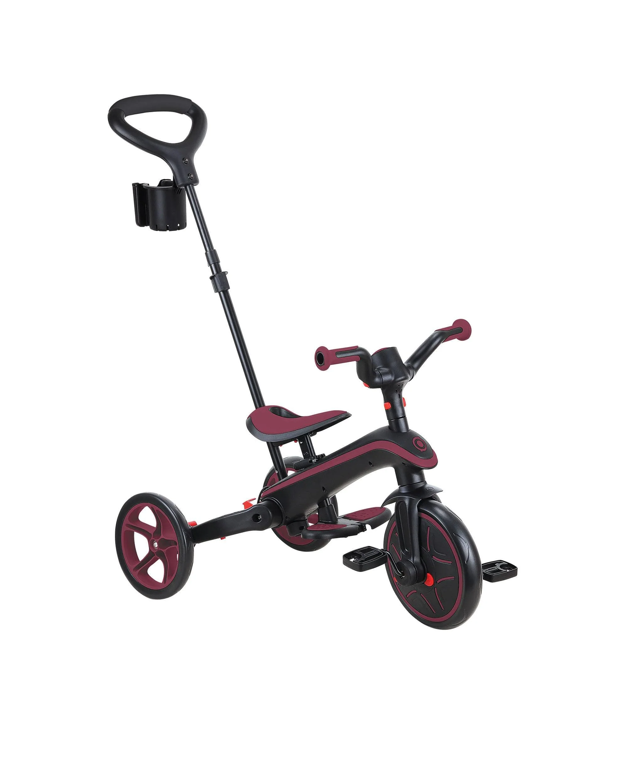 Globber Explorer Trike Foldable 4in1 -  Burgundy - Image 2