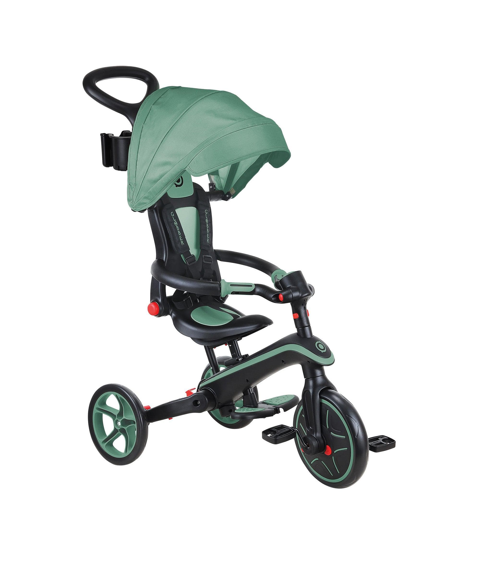 Globber Explorer Foldable 4-in-1 Trike - Olive - Image 2