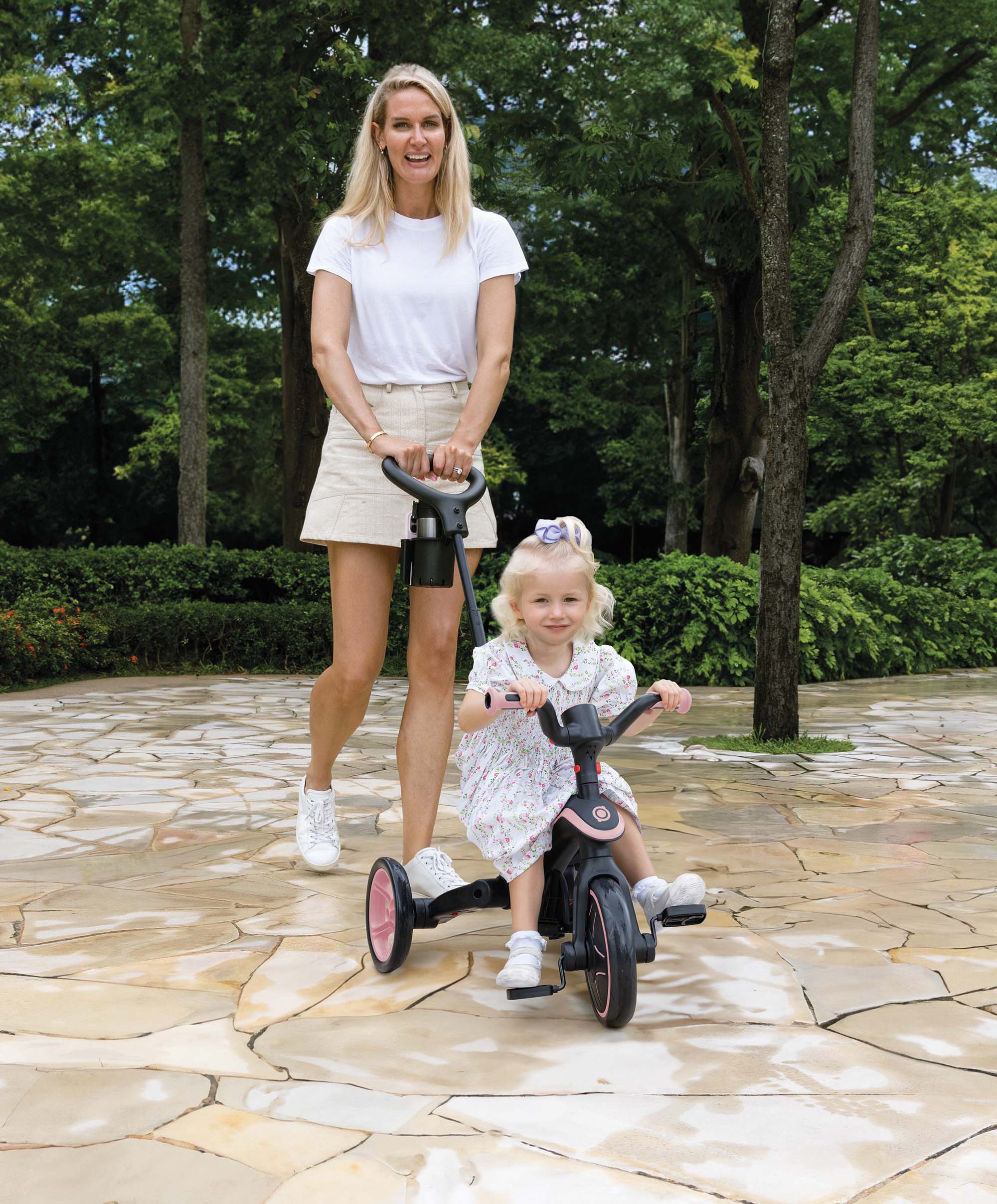 Globber Explorer Foldable 4-in-1 Trike - Pastel Pink - Image 12