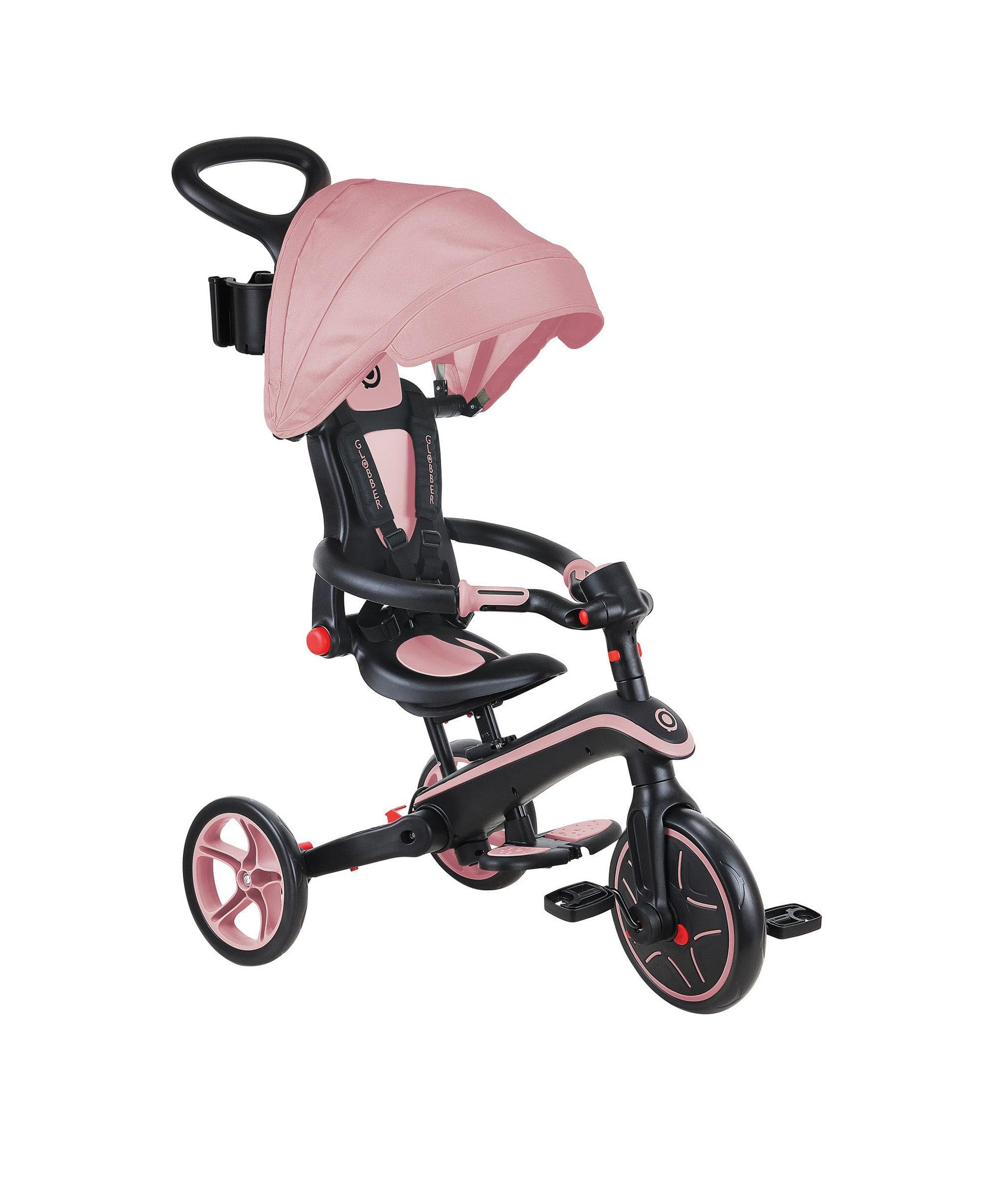 Globber Explorer Foldable 4-in-1 Trike - Pastel Pink - Image 2