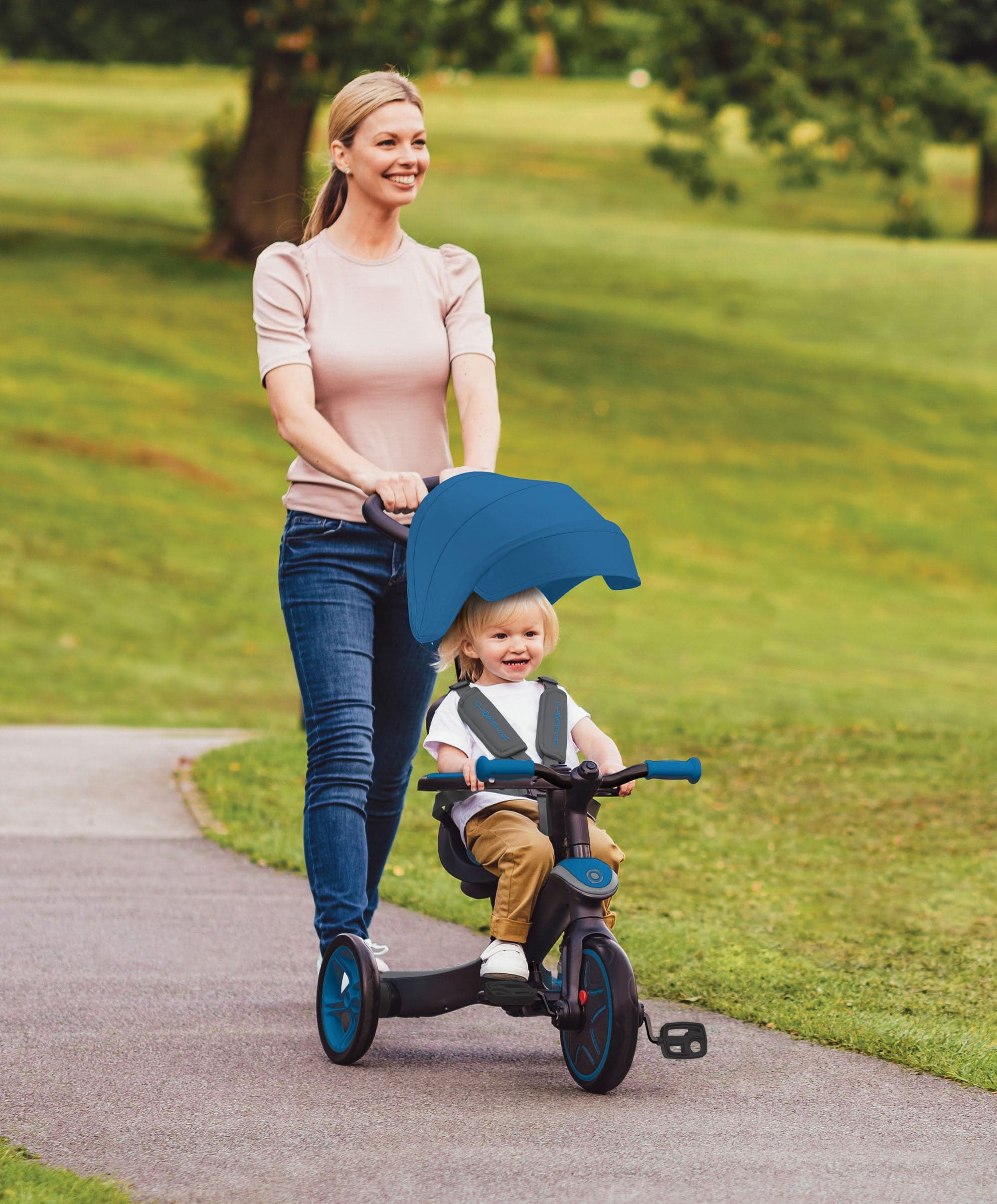 Globber Explorer Trike 4 in 1 – Royal Blue - Image 2
