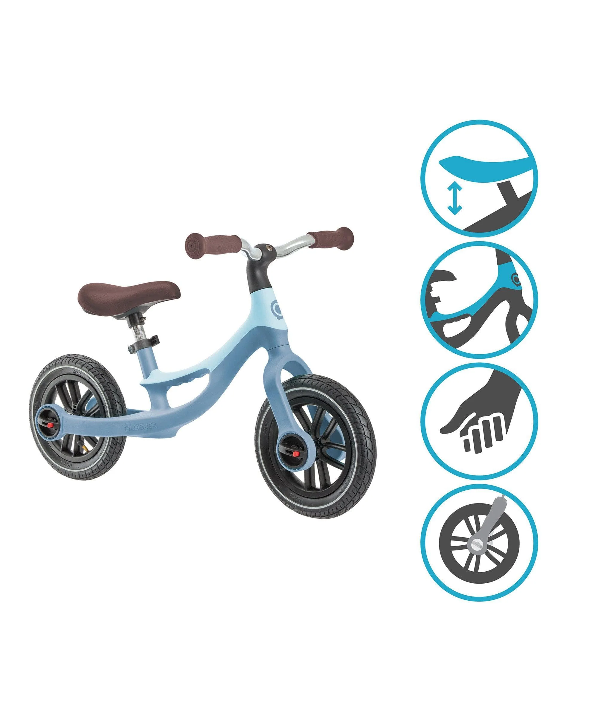 Globber Go Bike Elite Air - Pastel Blue - Image 6