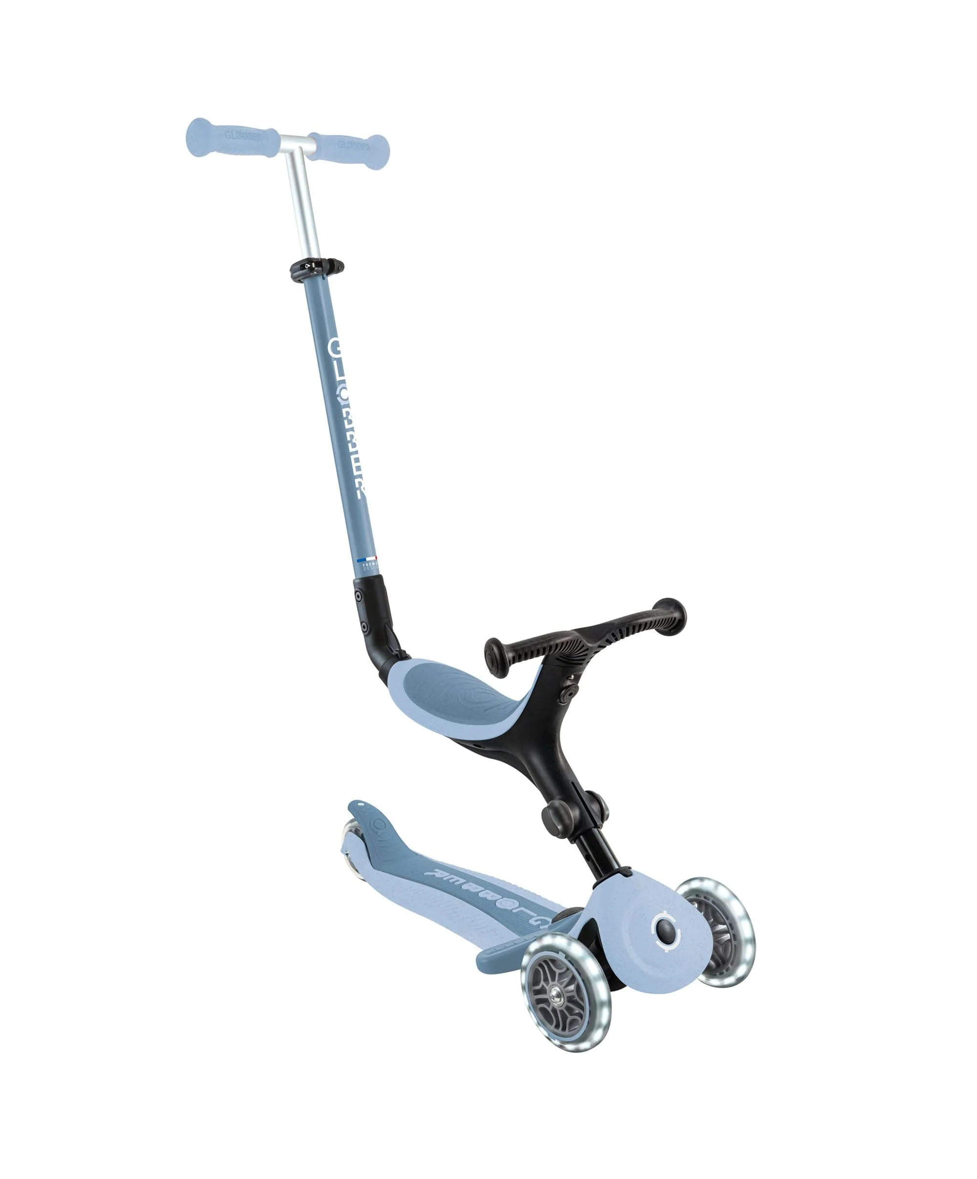 Globber Go Up Active Lights Eco - Blueberry