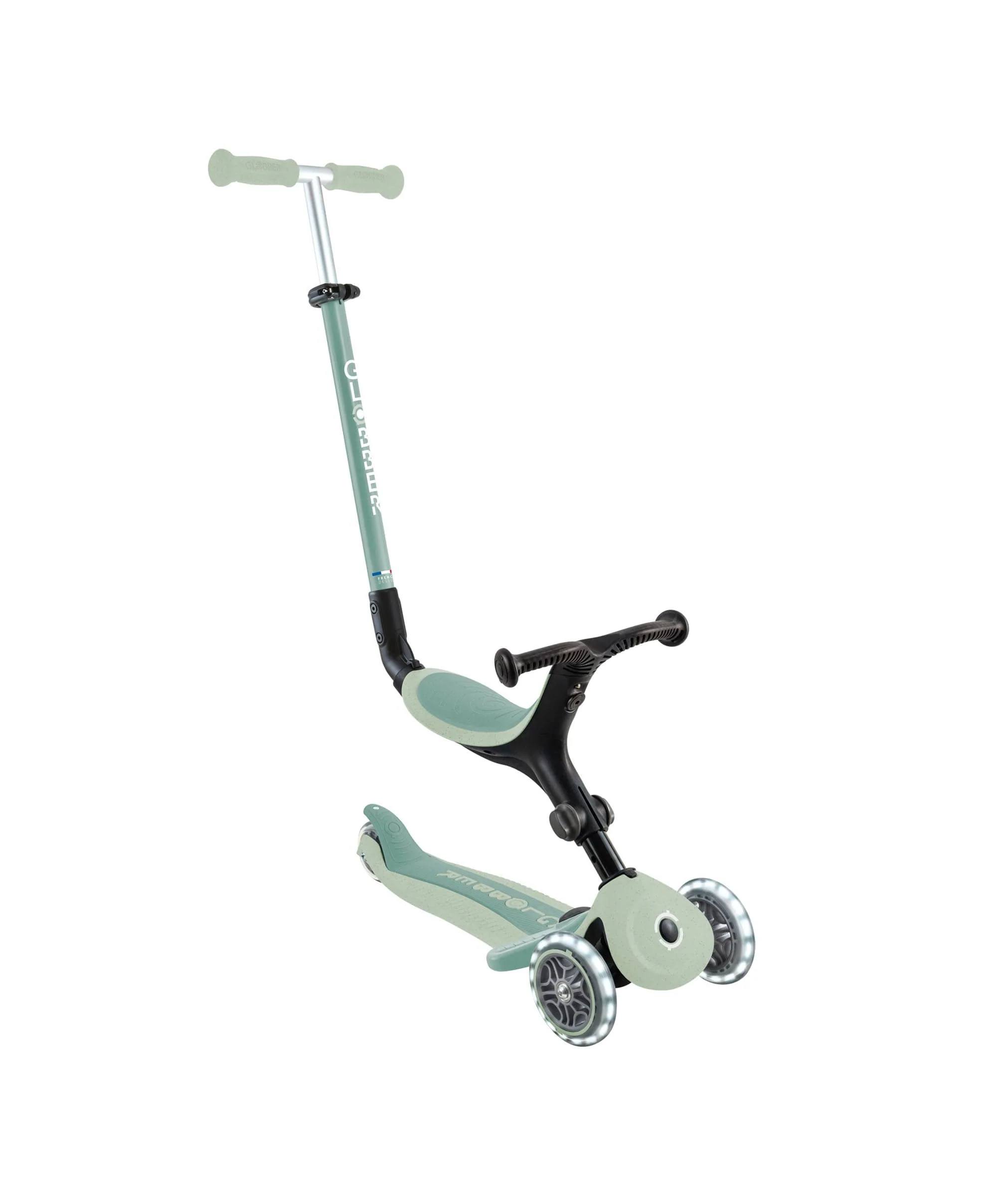 Globber Go Up Active Lights Eco – Pistachio