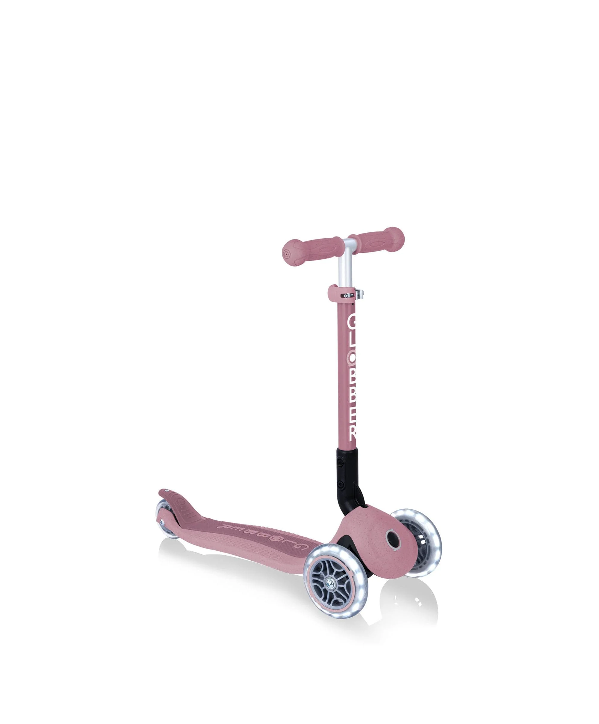 Globber Junior Foldable Lights Eco Scooter - Berry - Image 5