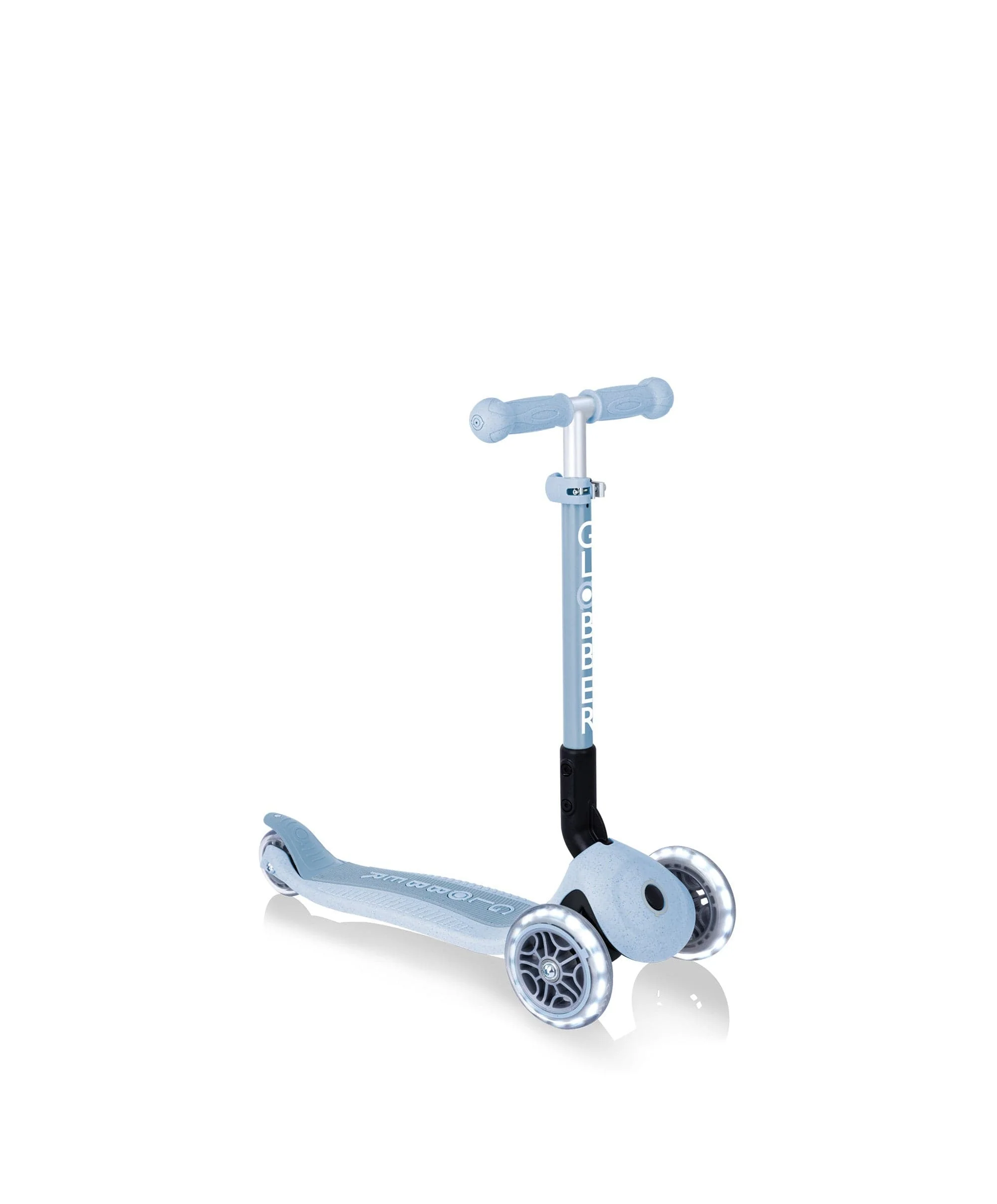Globber Junior Foldable Lights Eco Scooter - Blueberry - Image 4