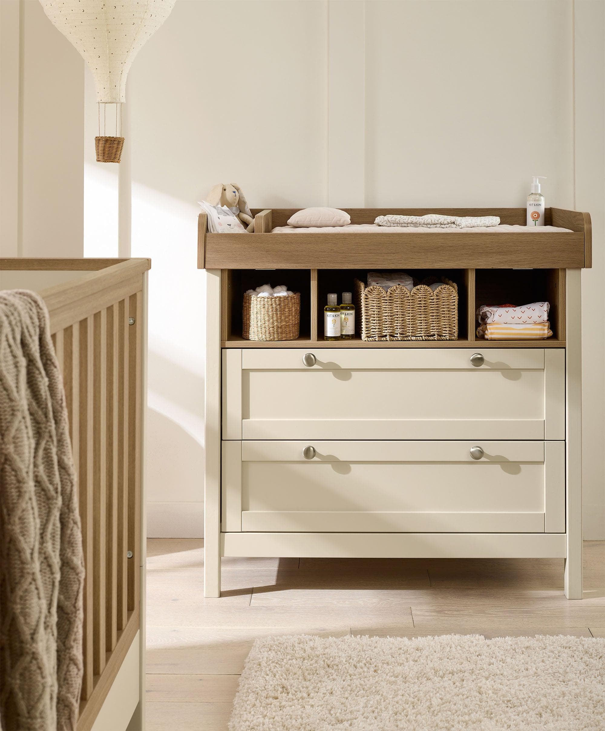Harwell Nursery Bundle with Lua Bedside Crib (6 Piece) – Cashmere - Image 8